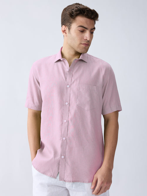 Lavender 100% Pure Linen Half Sleeve