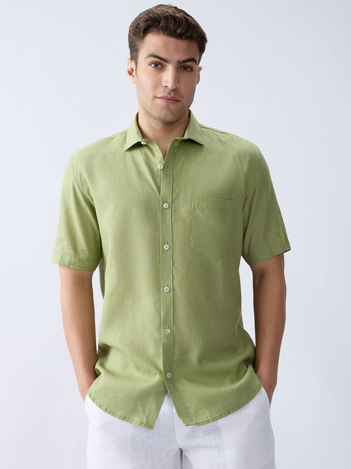 Evergreen 100% Pure Linen Half Sleeve