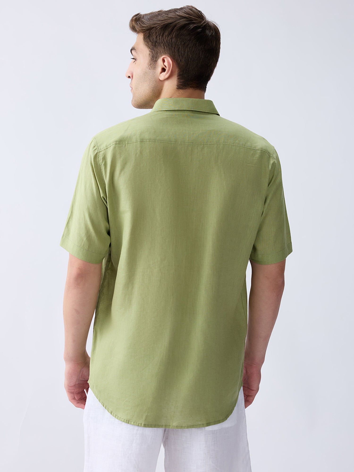 Evergreen 100% Pure Linen Half Sleeve