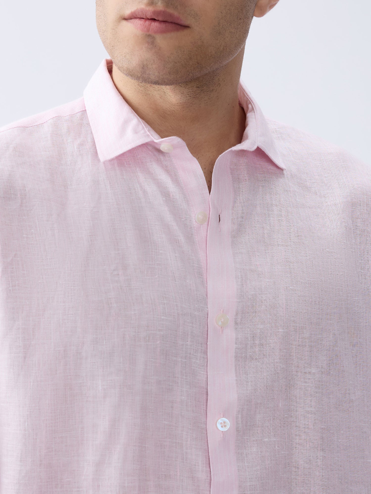 Pink Haze Luxe Striped 100% Pure Linen