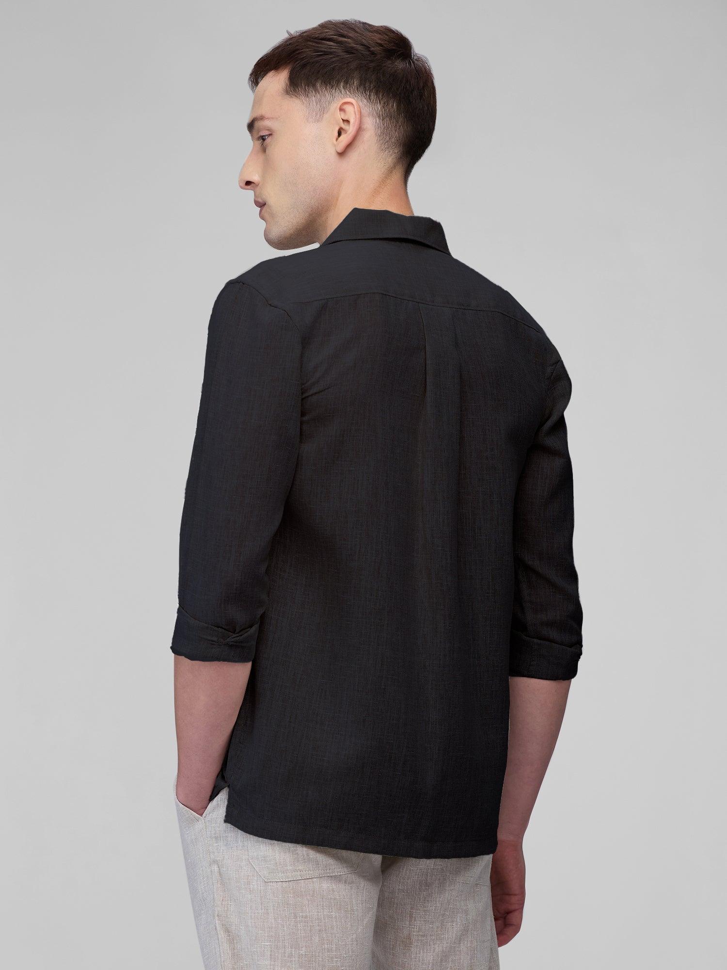 Airavat Safari | Black 100% Pure Linen - Bhrata