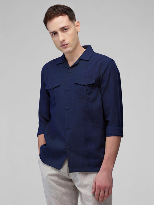 Airavat Safari | Navy 100% Pure Linen - Bhrata
