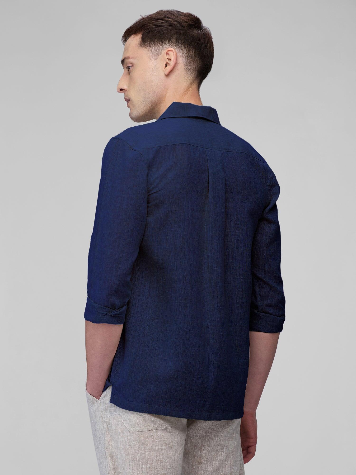 Airavat Safari | Navy 100% Pure Linen - Bhrata