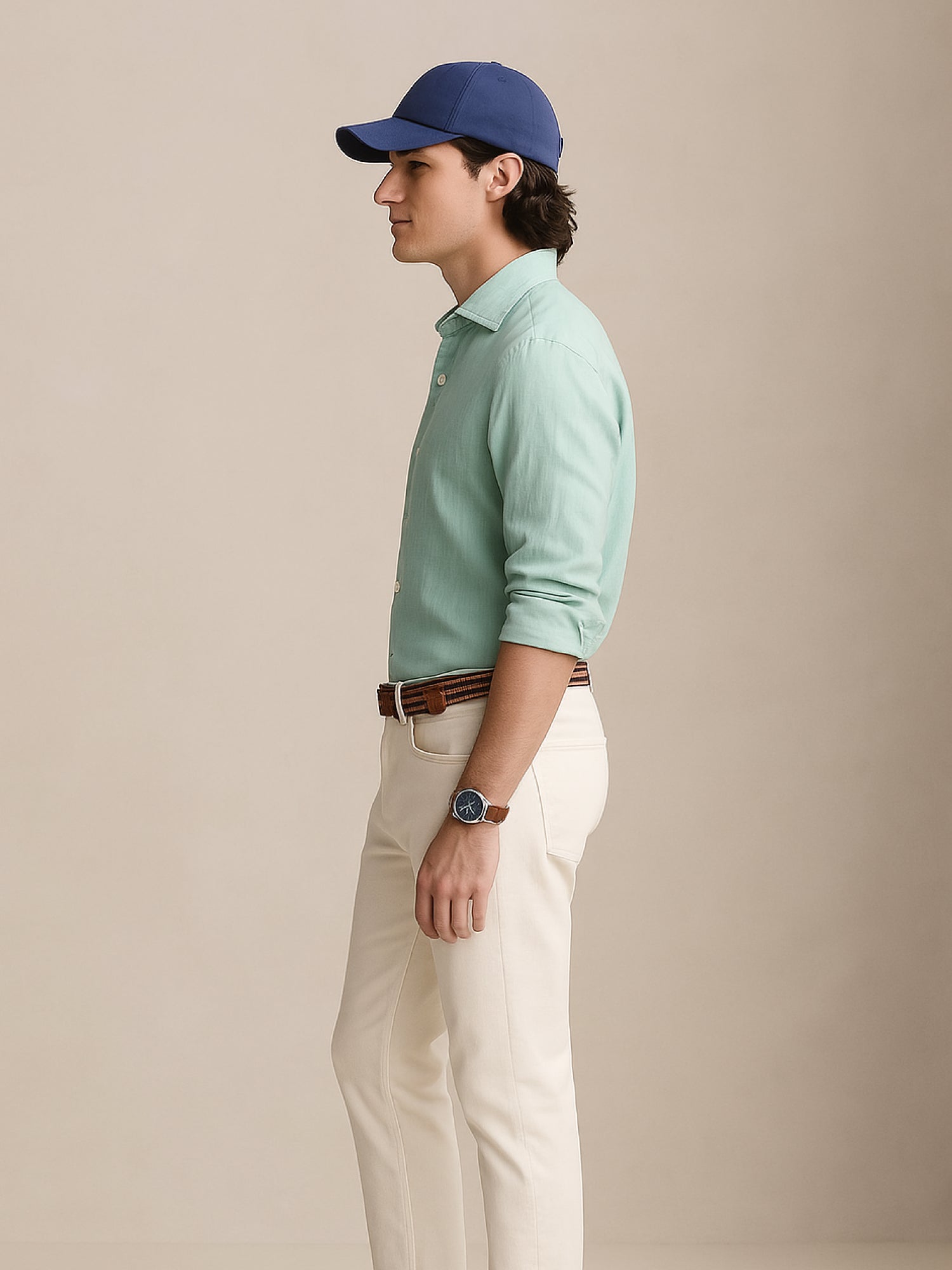 Aqua Mint 100% Pure Linen Shirt