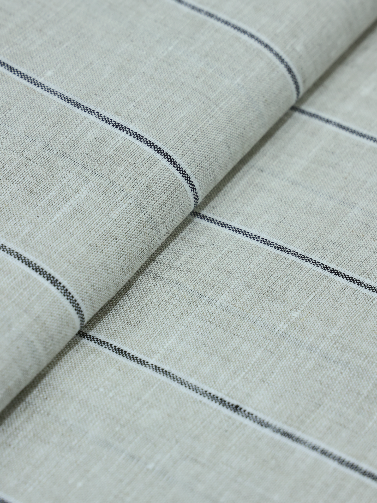 Beige Stripe 100% Pure Linen Shirt