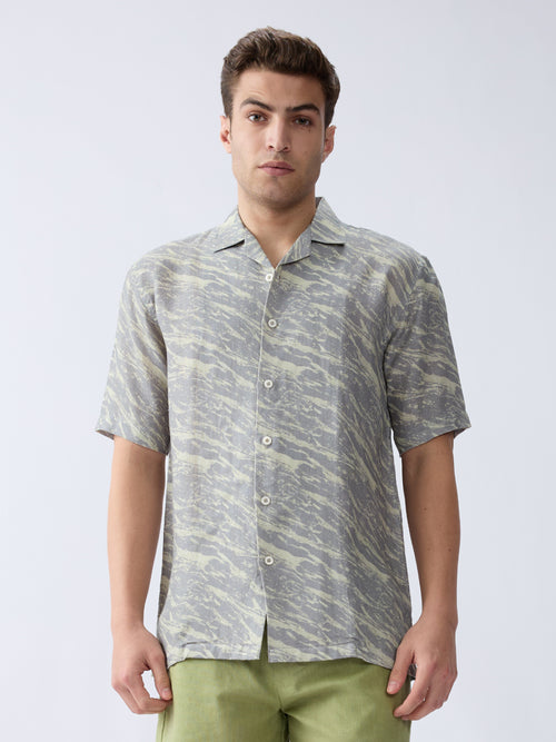 Viridian Mirage 100% Pure Linen Cuban