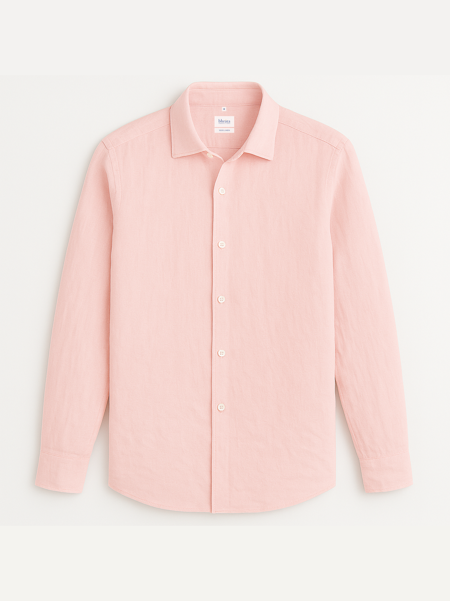 Blush Pink 100% Pure Linen Shirt