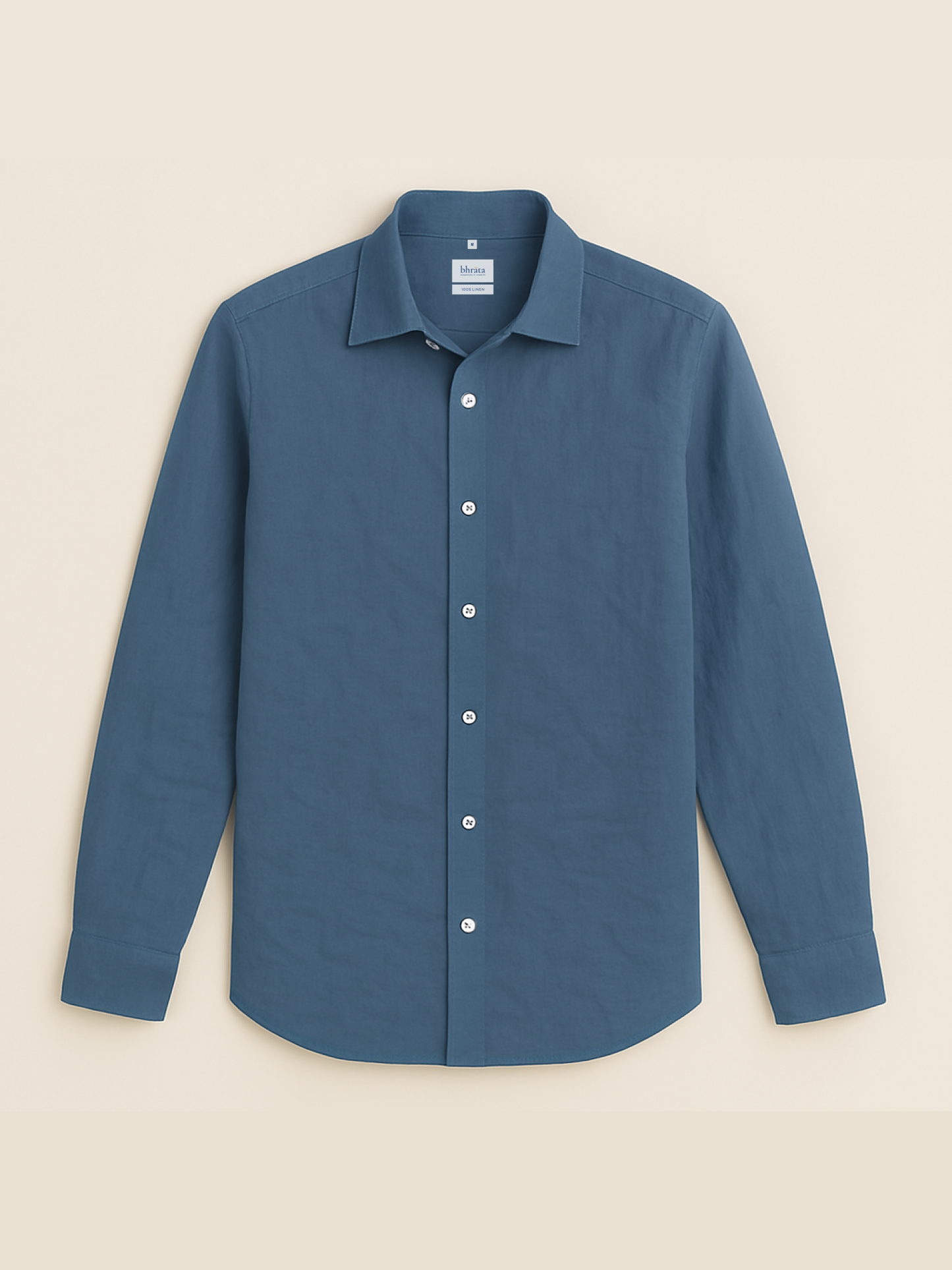 Dusty Blue 100% Pure Linen Shirt