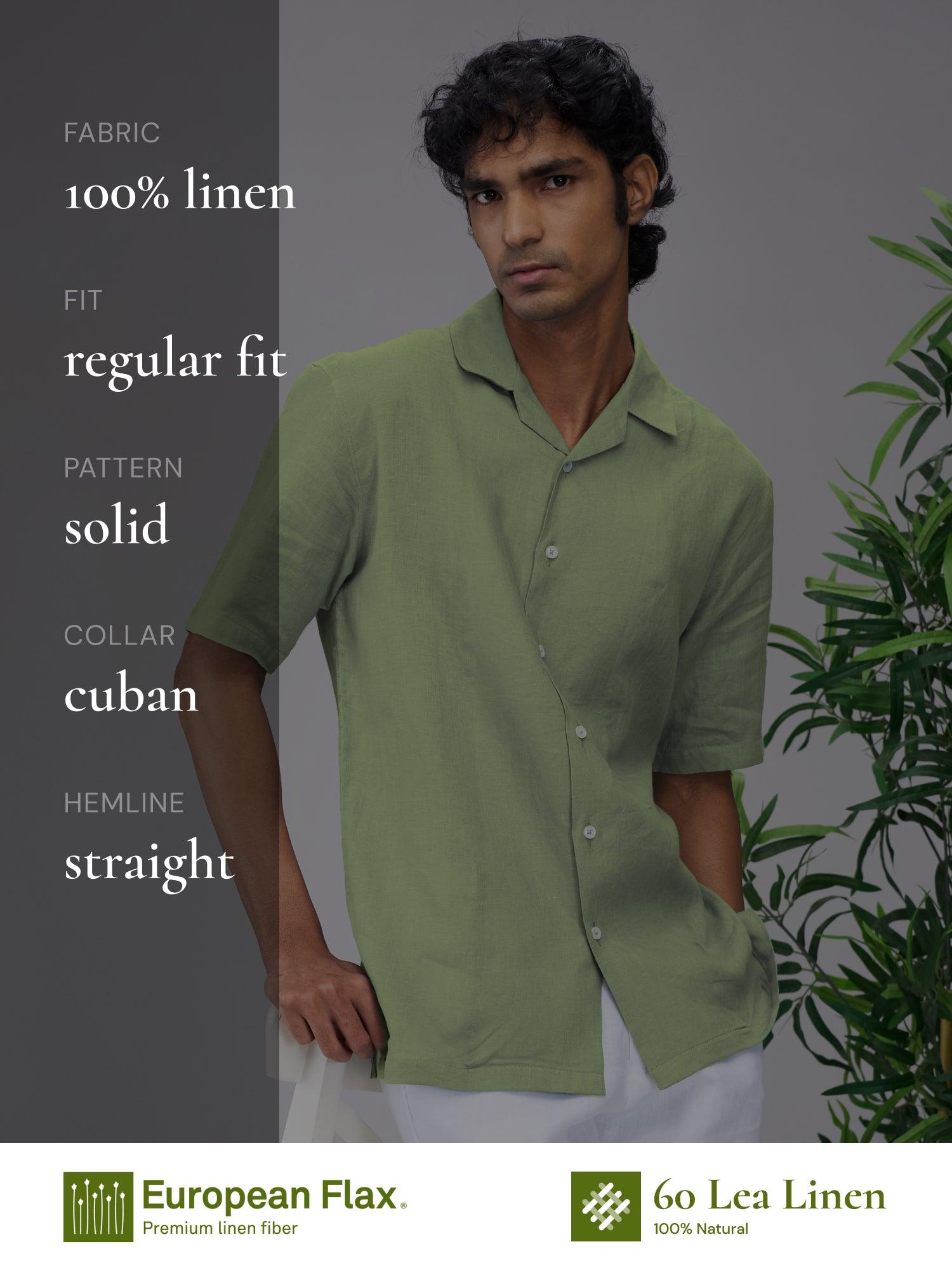 Evergreen 100% Pure Linen Cuban - Bhrata