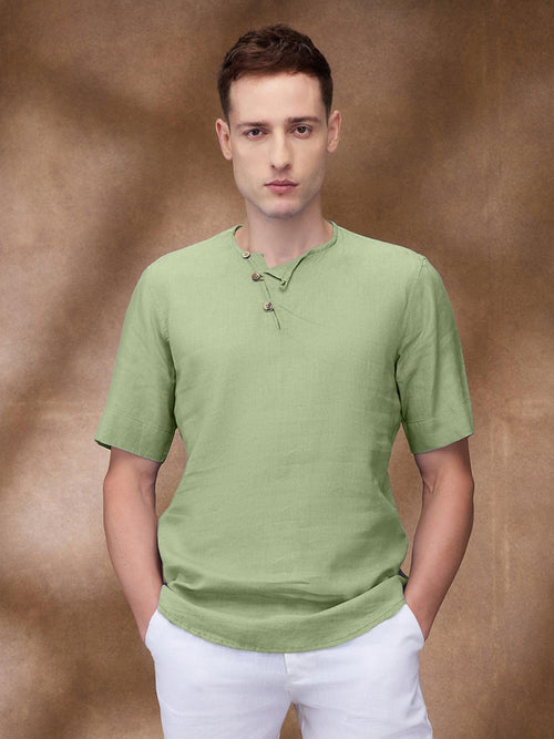 Evergreen 100% Pure Linen T-Shirt - Bhrata
