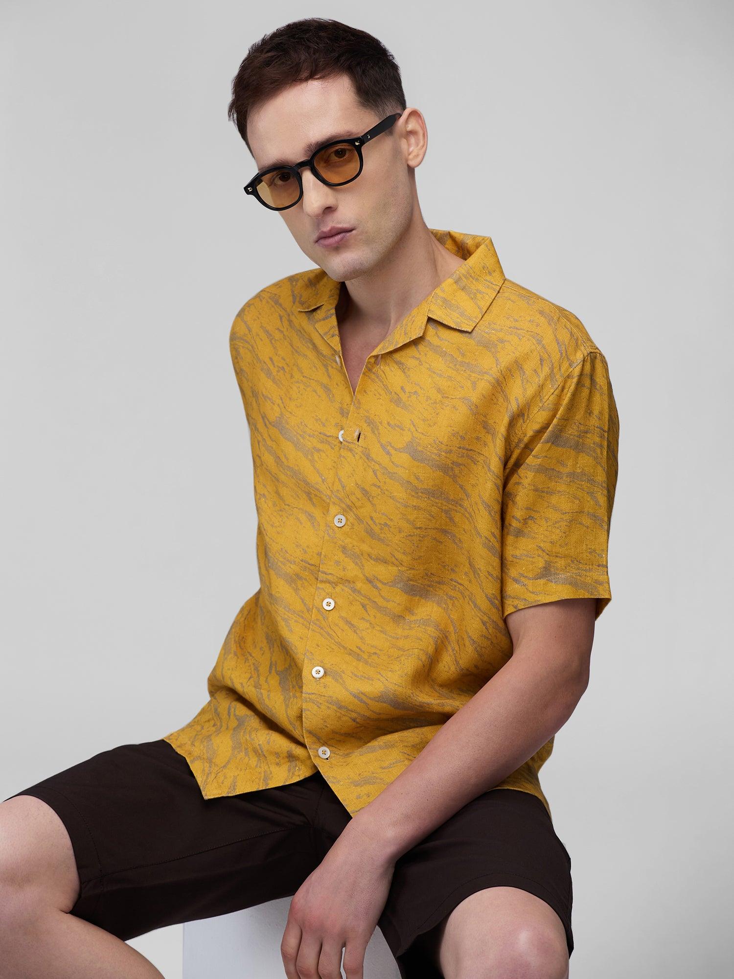 Golden Mirage 100% Pure Linen Cuban - Bhrata