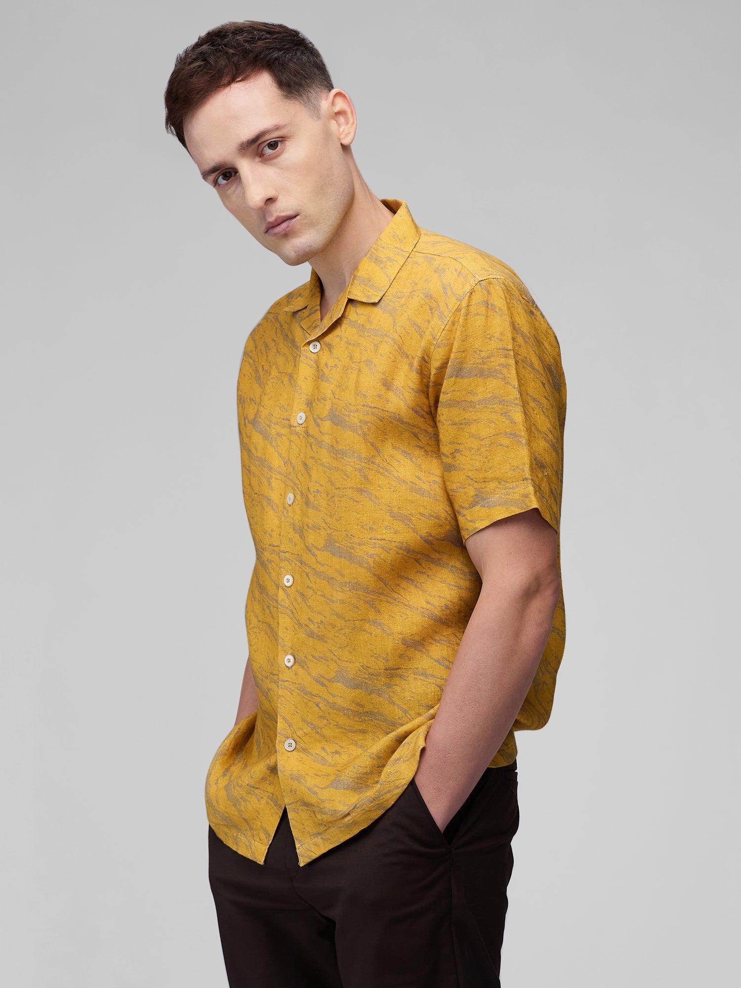 Golden Mirage 100% Pure Linen Cuban - Bhrata