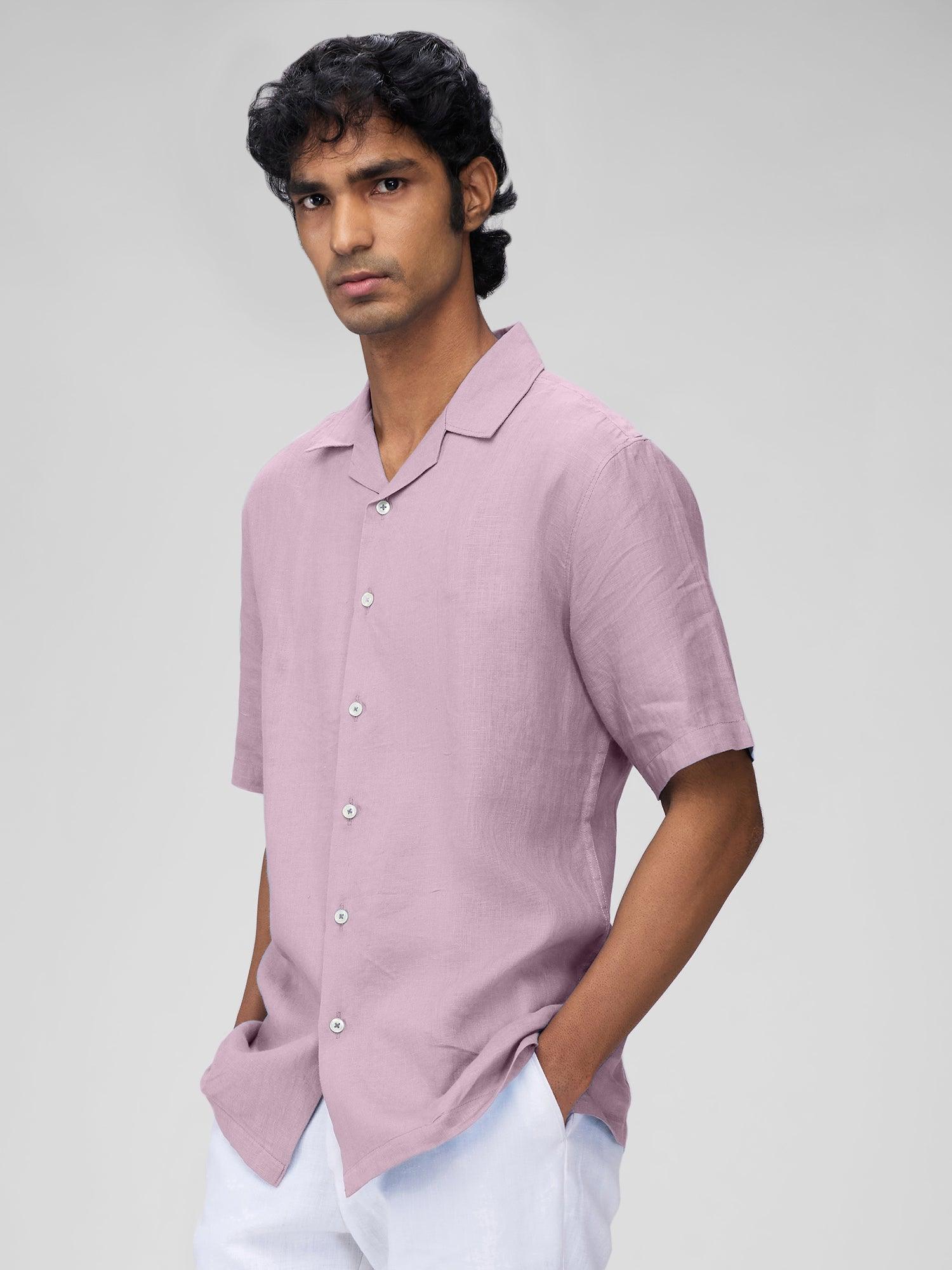 Lavender 100% Pure Linen Cuban - Bhrata