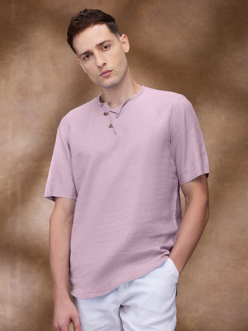 Lavender 100% Pure Linen T-Shirt - Bhrata
