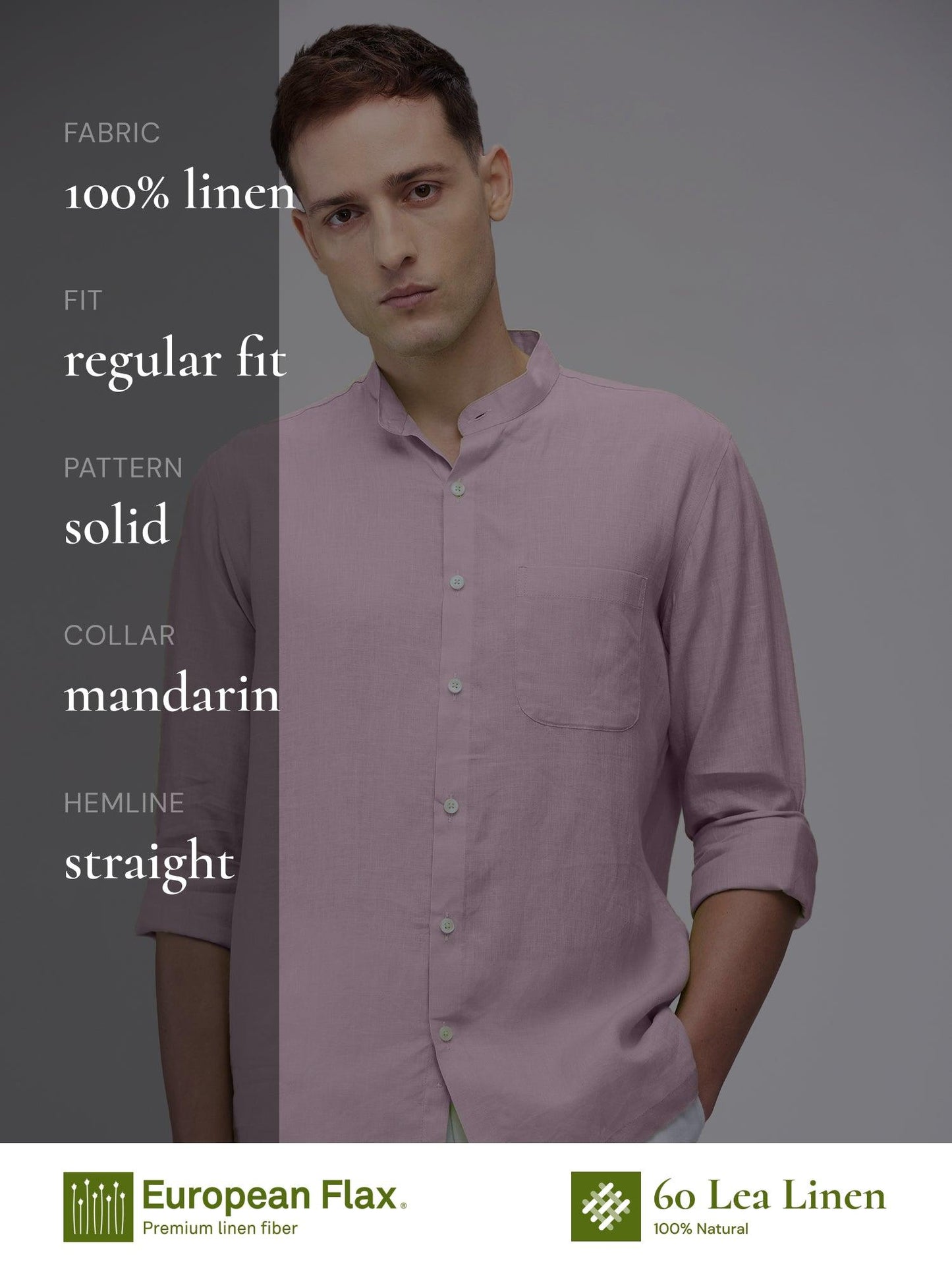 Lavender Mandarin 100% Pure Linen - Bhrata