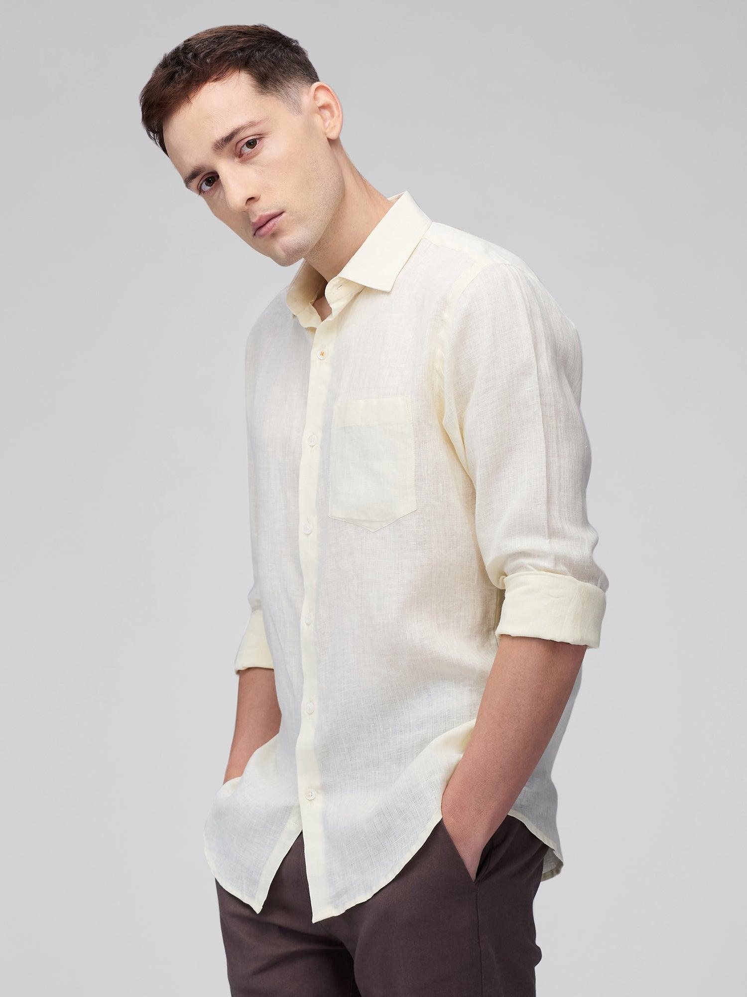 Lemon Yellow 100% Pure Linen Classic - Bhrata