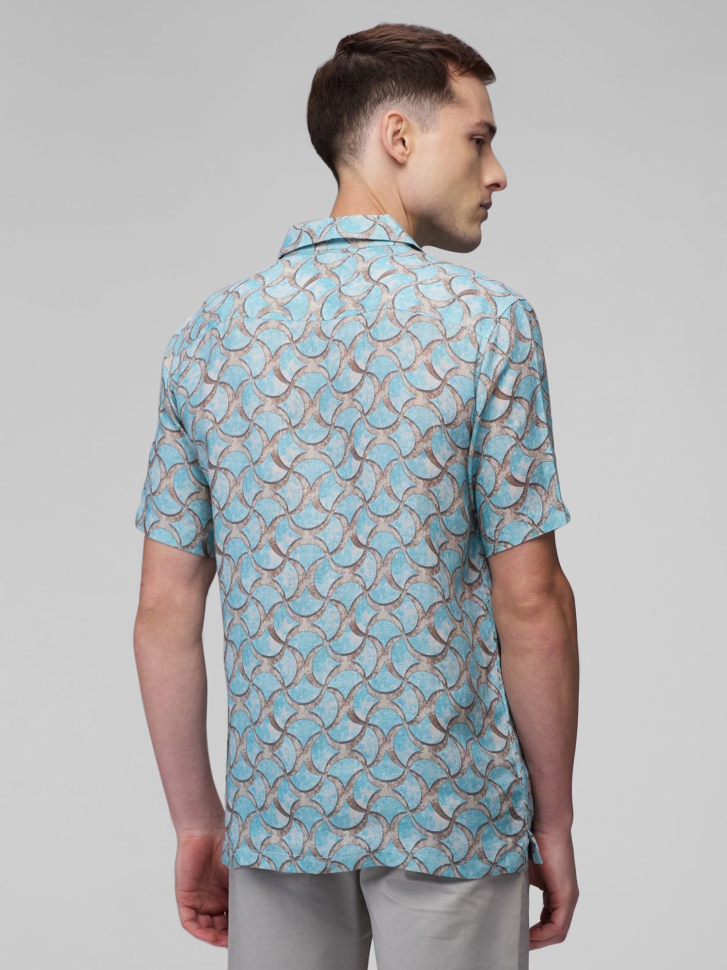 Opal Waves 100% Pure Linen Cuban - Bhrata