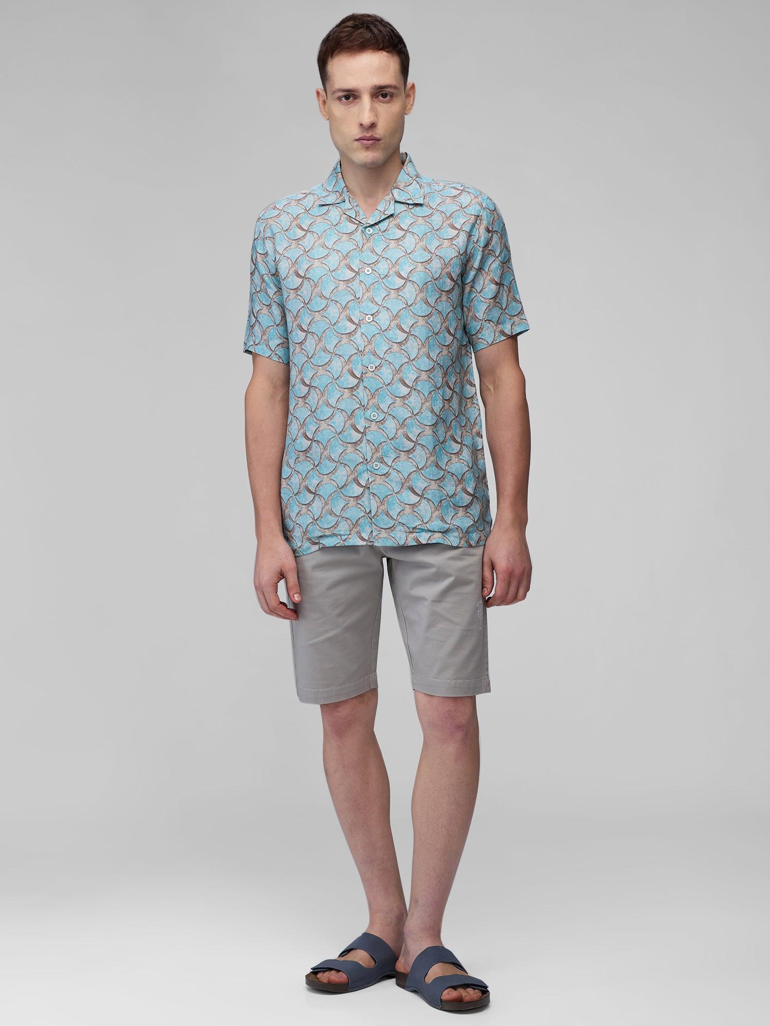 Opal Waves 100% Pure Linen Cuban - Bhrata