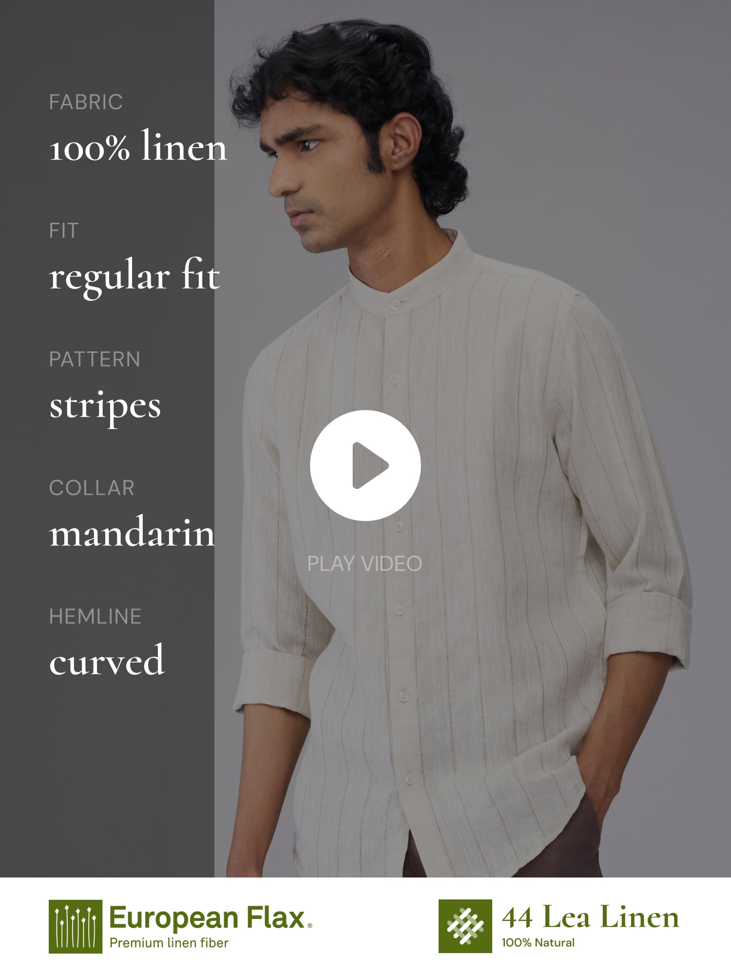 Dune 100% Pure Linen Stripe