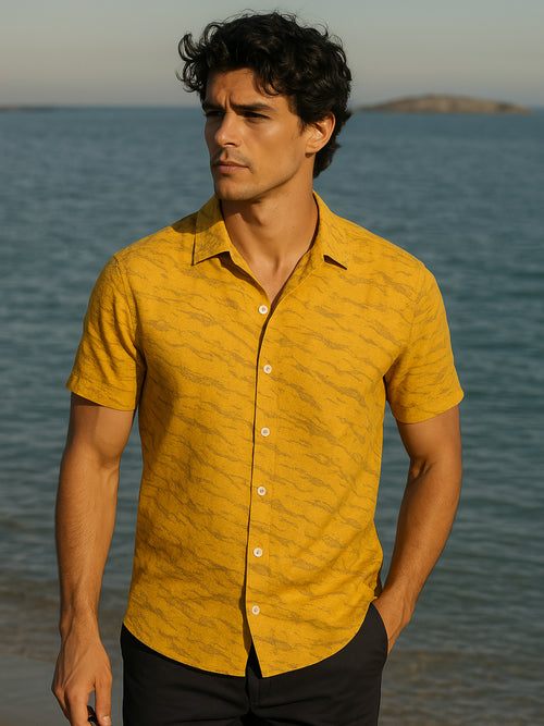 Golden Mirage 100% Pure Linen Cuban