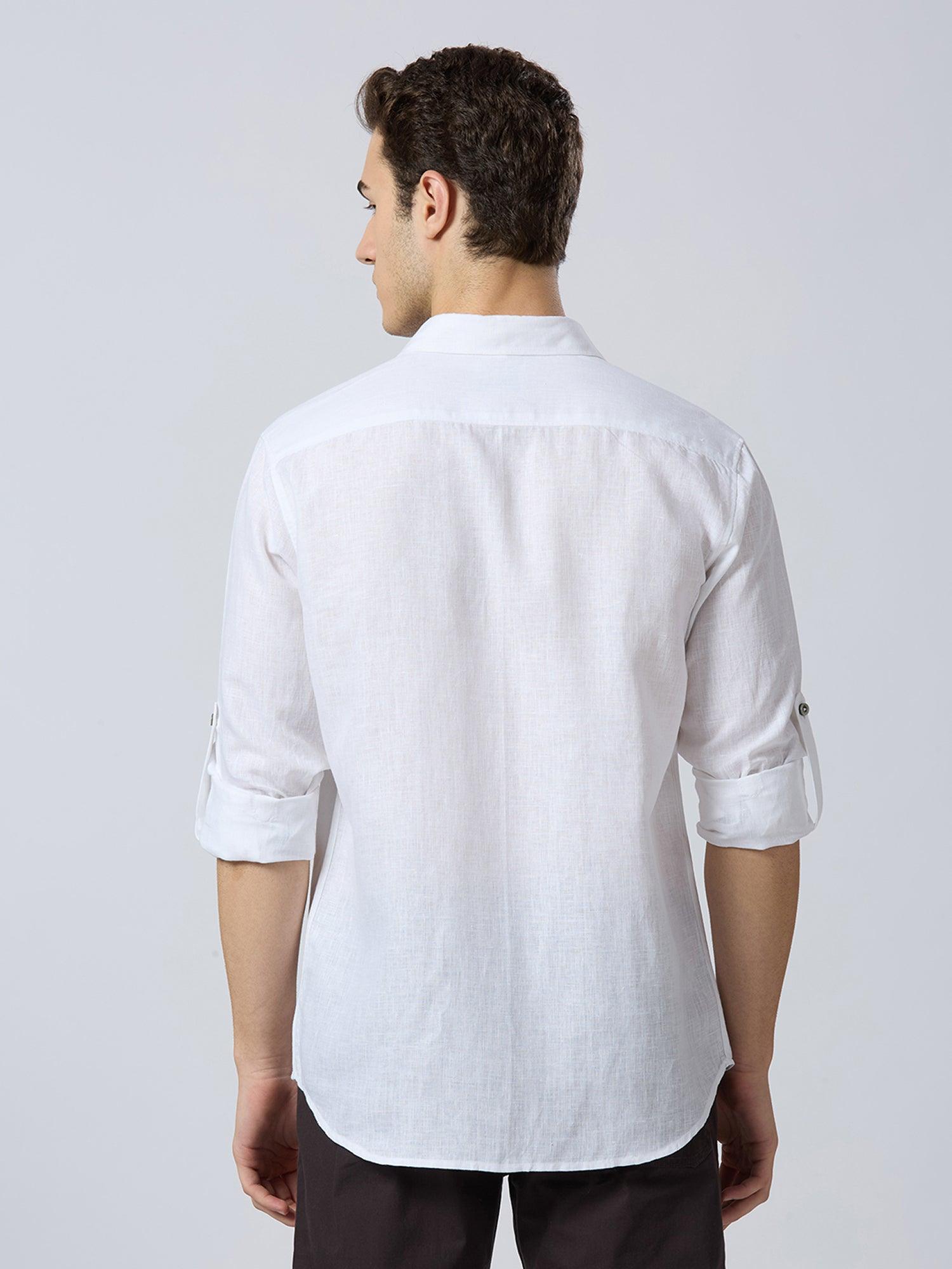 Regal Panther Pure Linen—Ivory - Bhrata