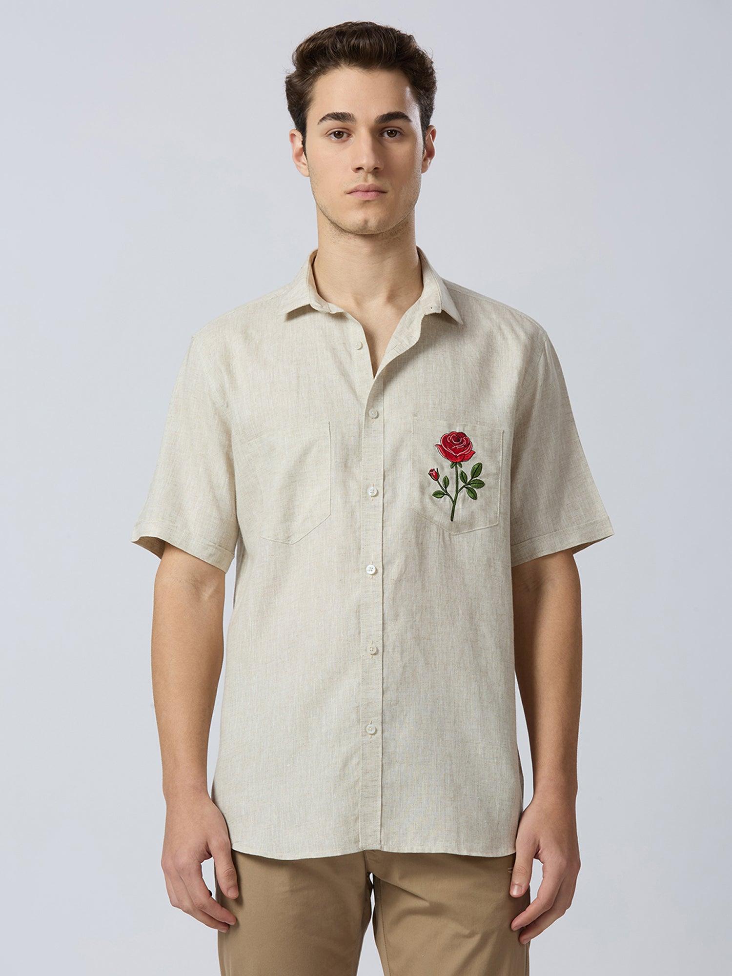 Royal Rose Pure Linen—Sandstone - Bhrata