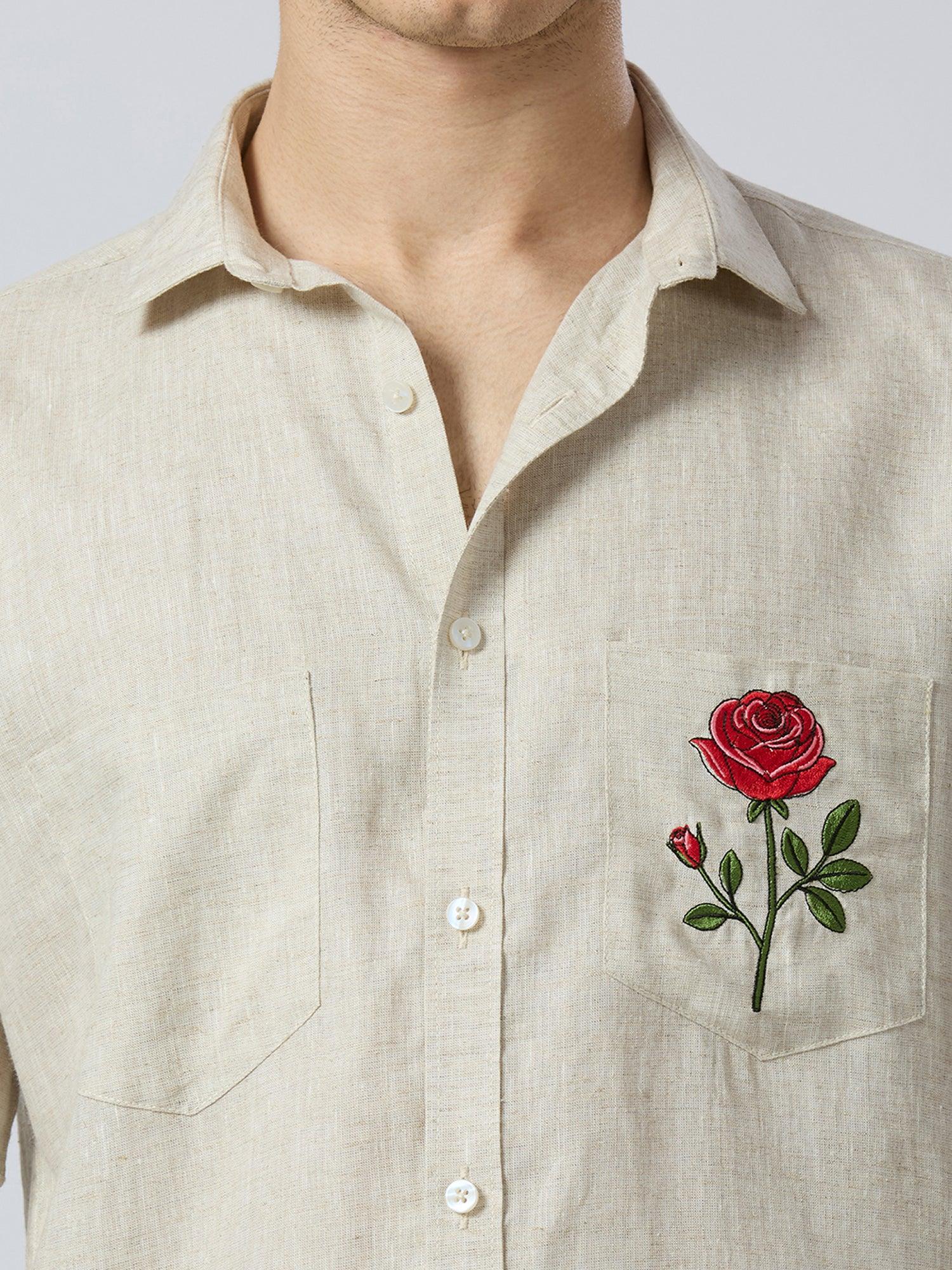 Royal Rose Pure Linen—Sandstone - Bhrata