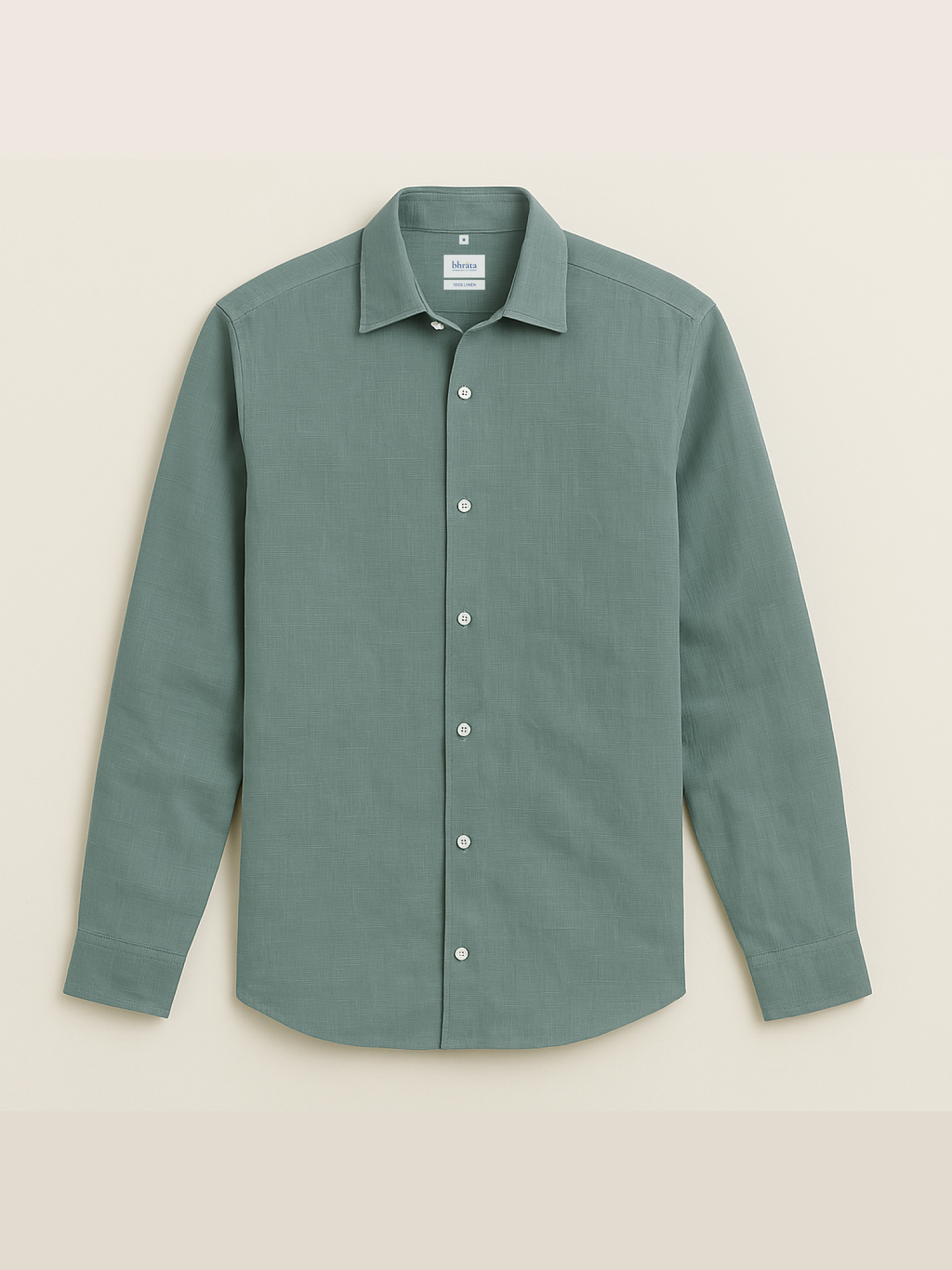 Sage Green 100% Pure Linen Shirt