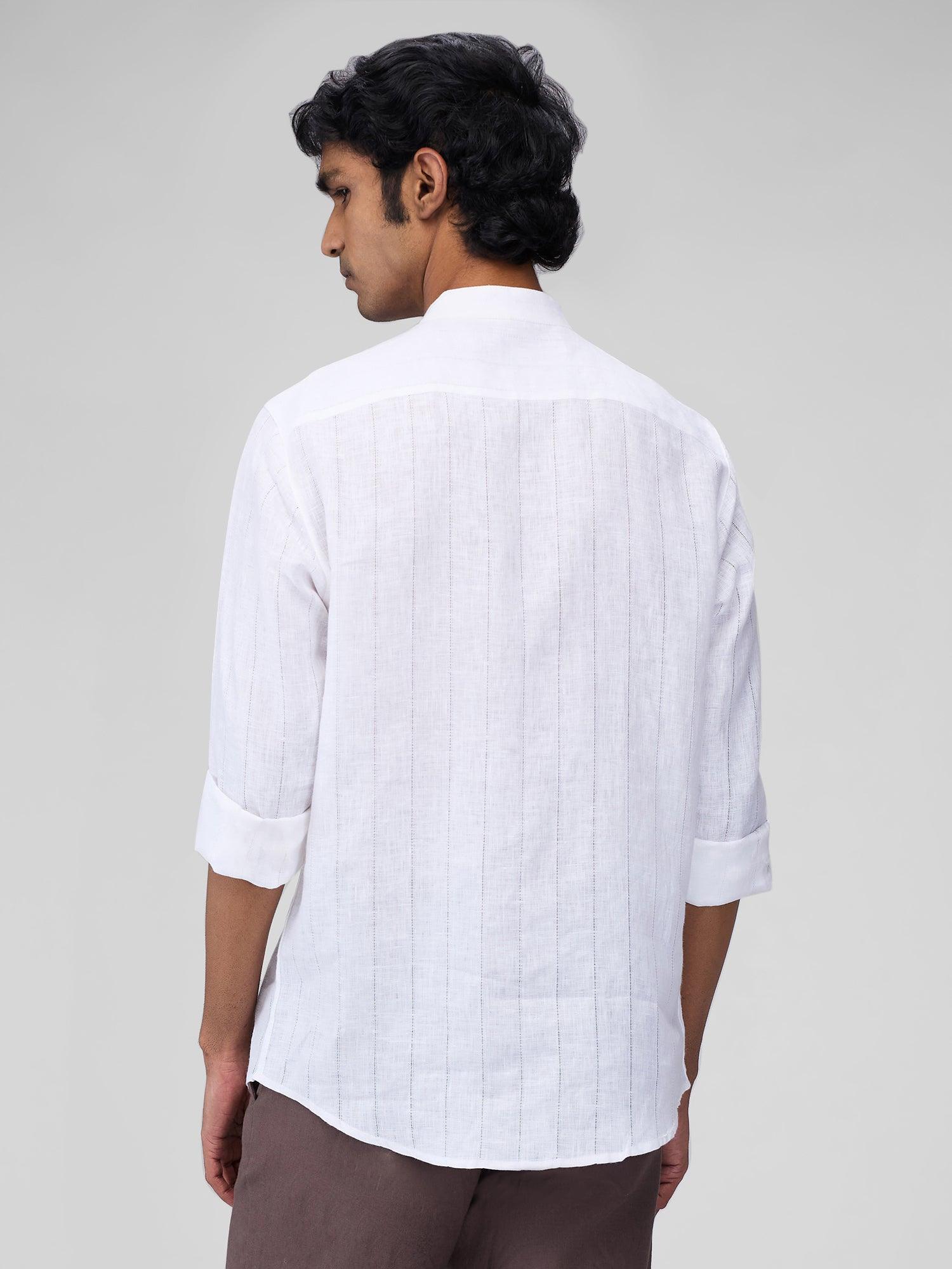 Snow 100% Pure Linen Stripe - Bhrata