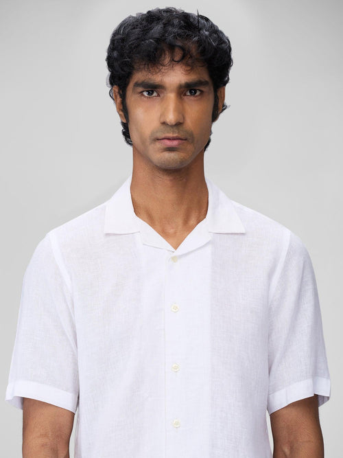 White 100% Pure Linen Cuban - Bhrata