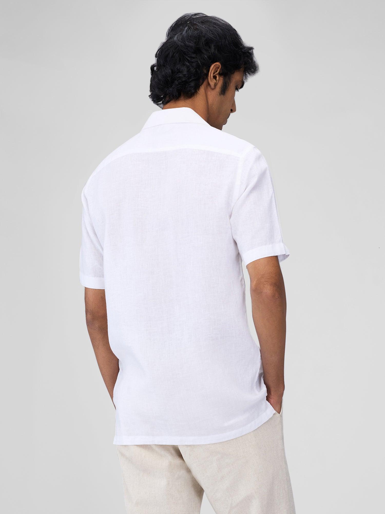 White 100% Pure Linen Cuban - Bhrata