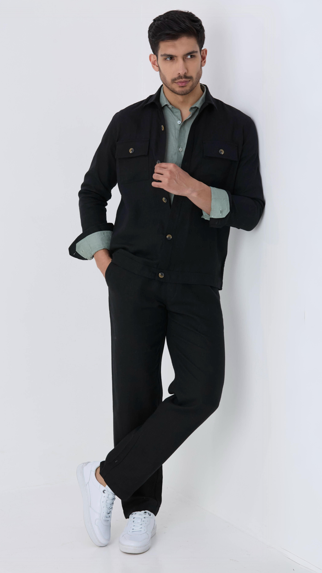 Black Linen Jacket Outfit