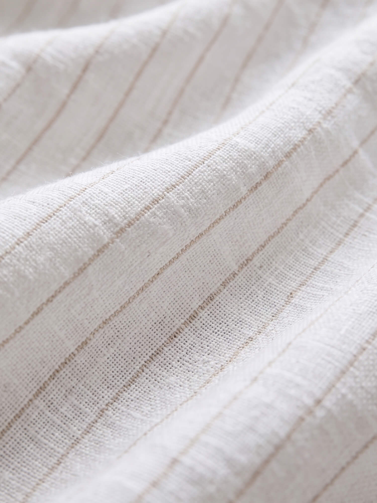 Beige Stripes 100% Pure Linen