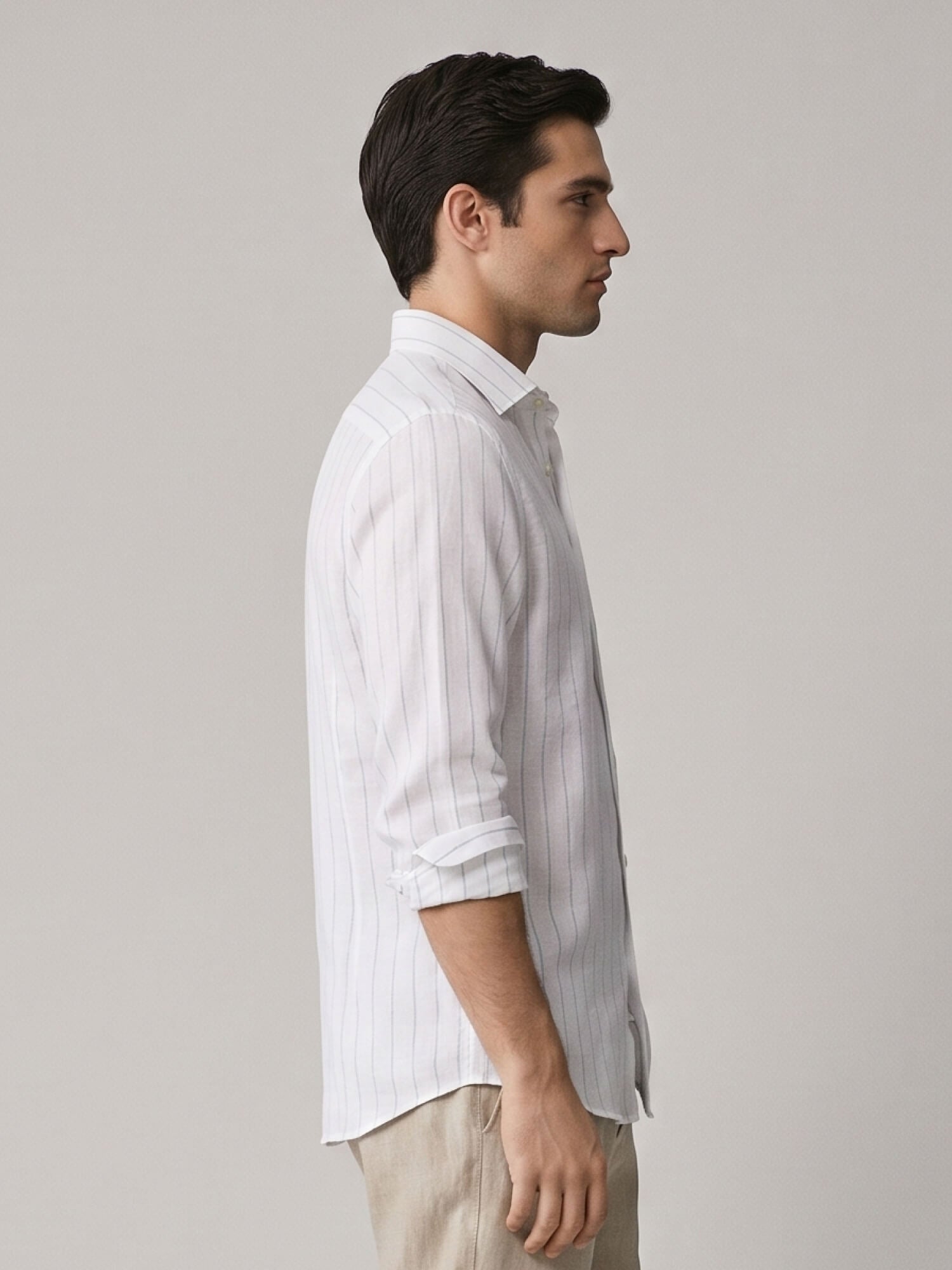 Navy Stripes 100% Pure Linen