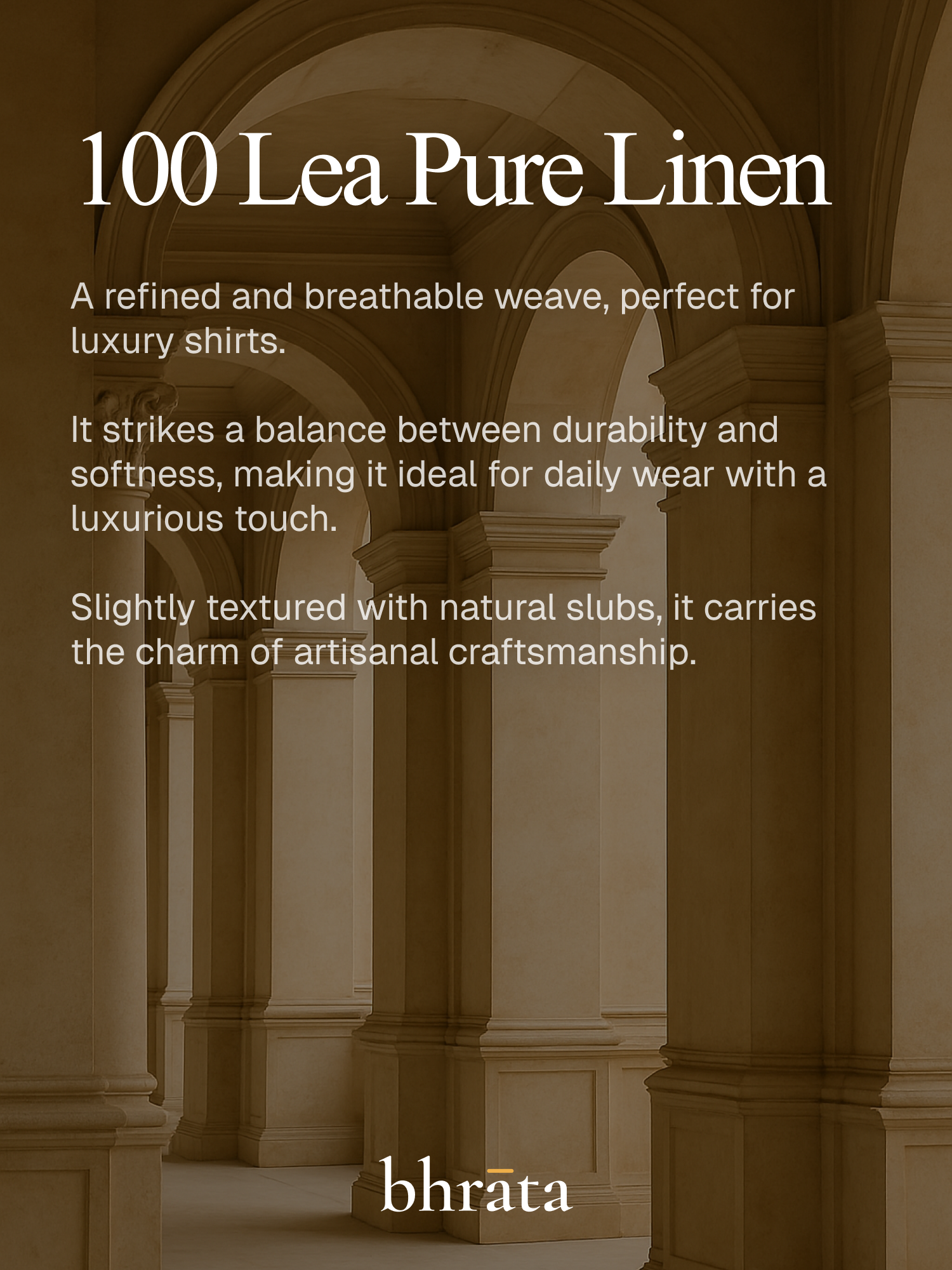 Epitome | 100 Lea Pure Linen Half Sleeve White Shirt [Custom Made]
