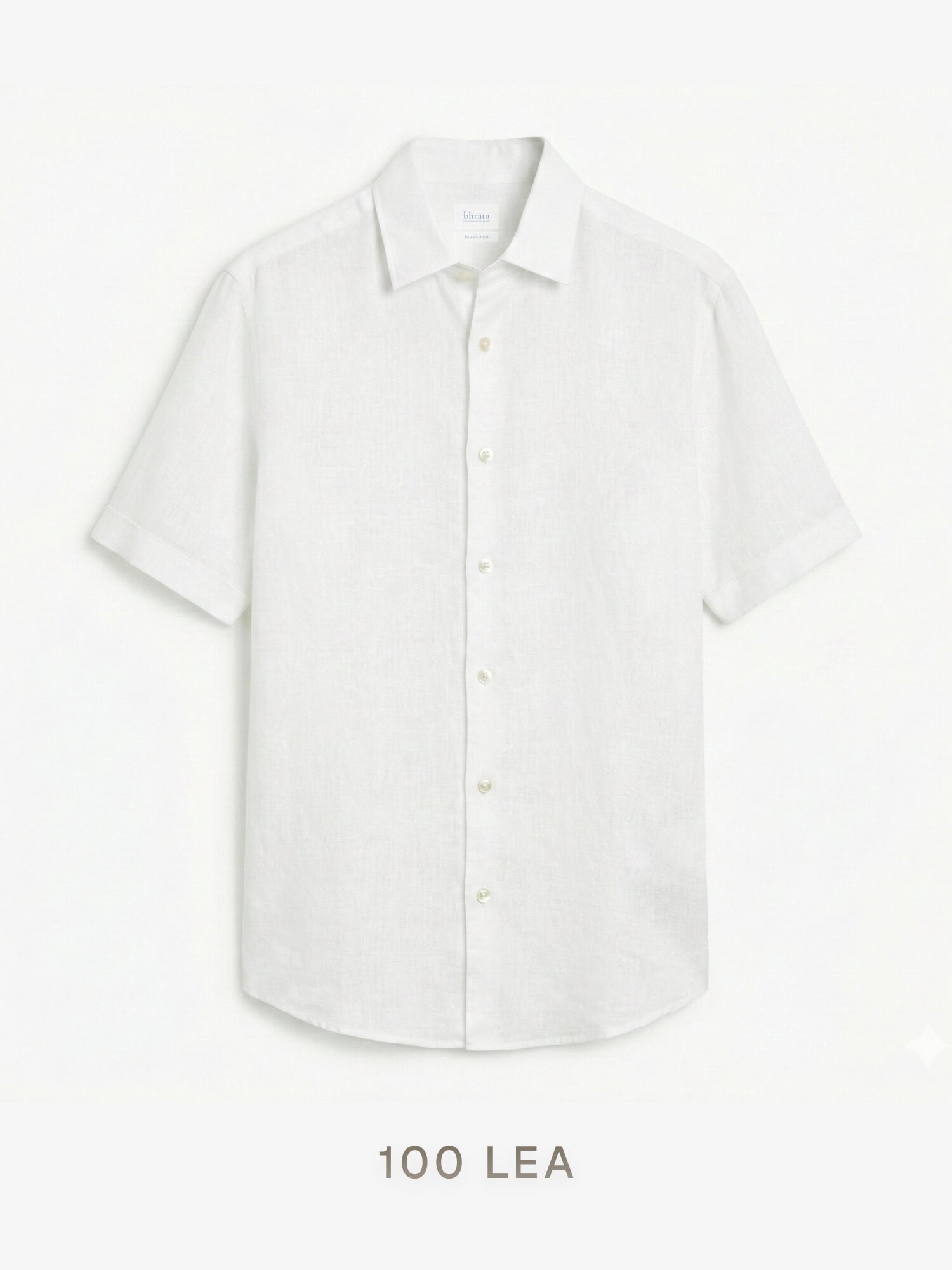 Epitome | 100 Lea Pure Linen Half Sleeve White Shirt [Custom Made]