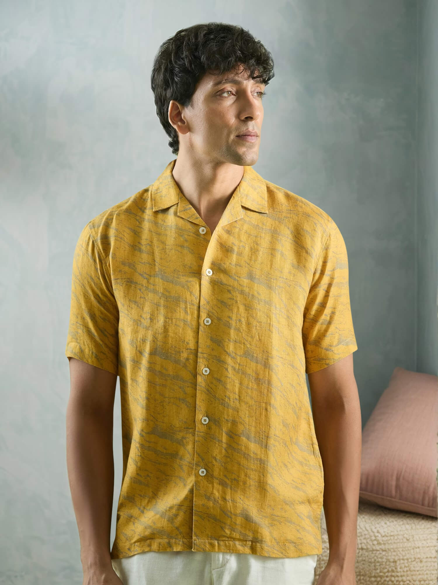 Golden Mirage 100% Pure Linen Cuban