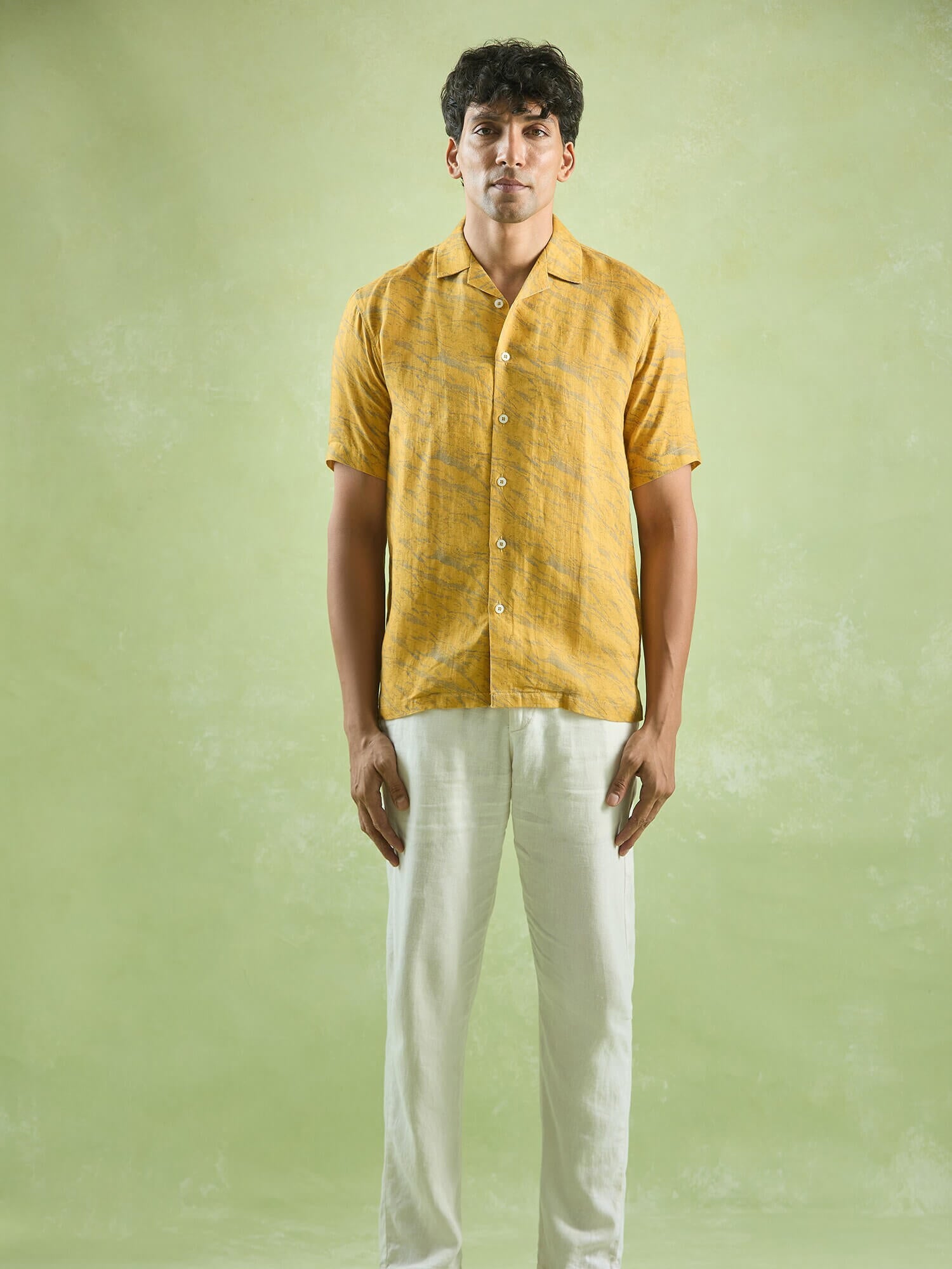 Golden Mirage 100% Pure Linen Cuban