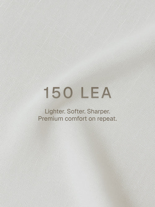 Epitome | 150 Lea Pure Linen Half Sleeve White Shirt [Custom Made]