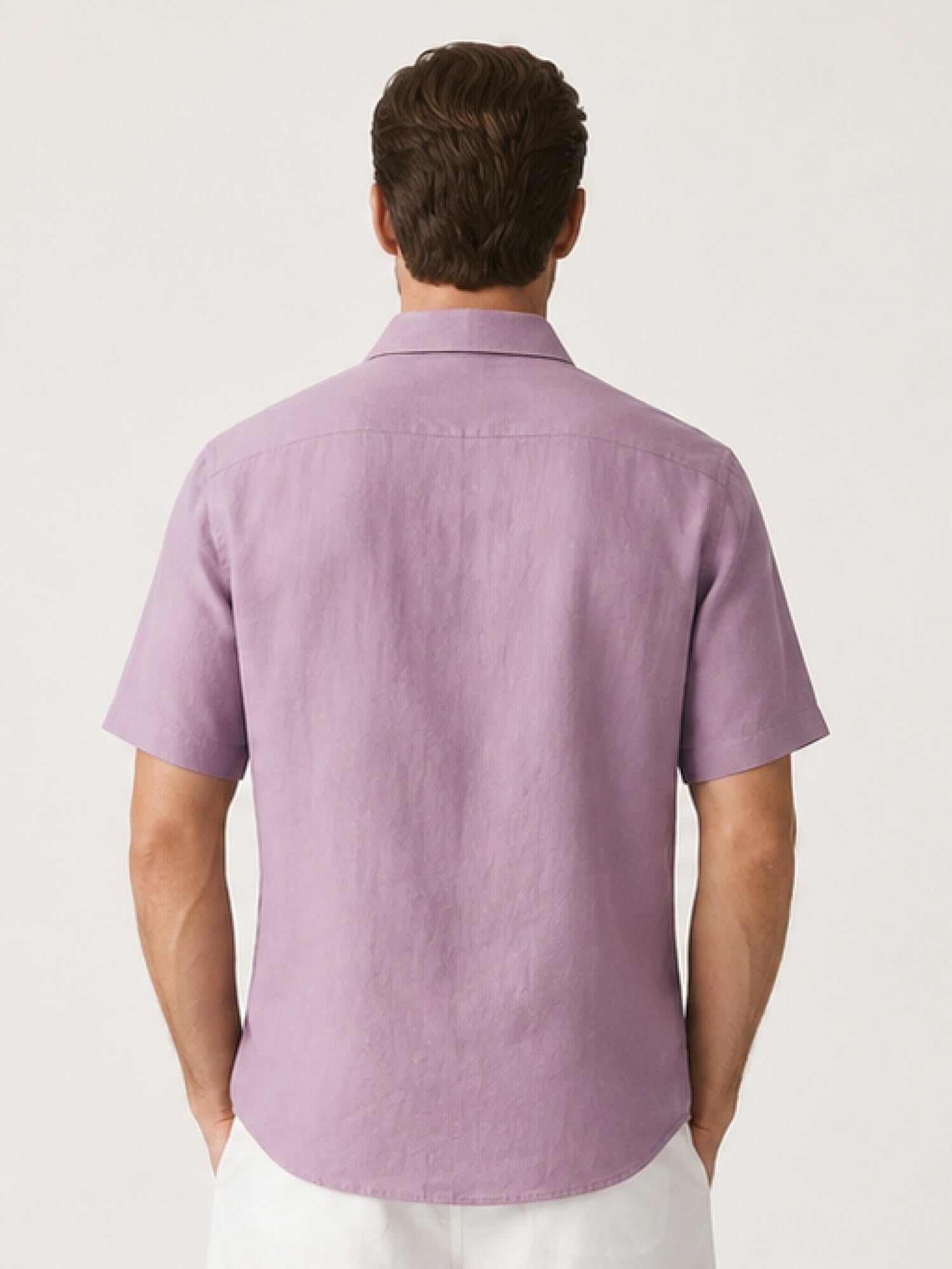 Lavender 100% Pure Linen Half Sleeve