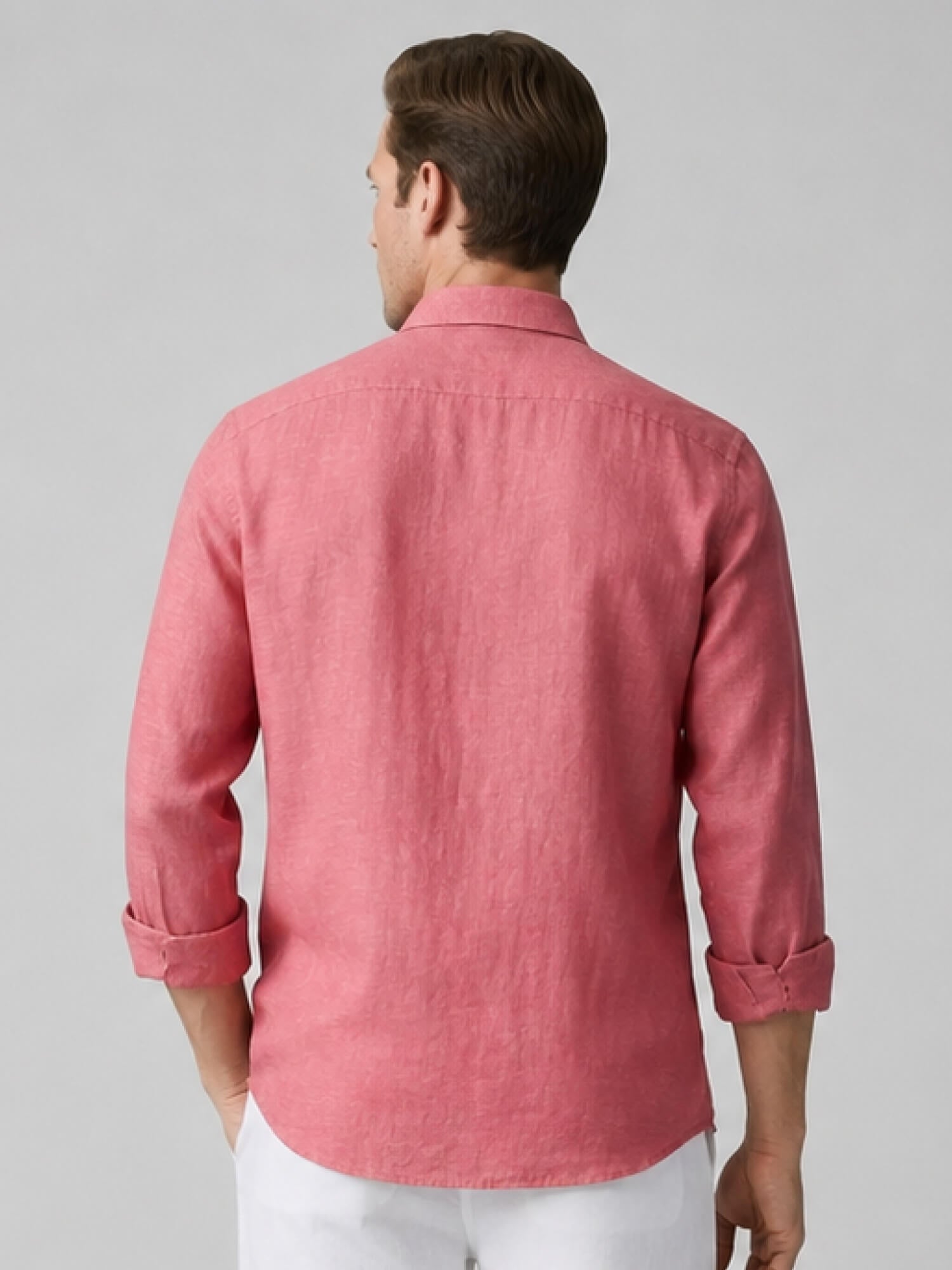 Terracotta Red 100% Pure Linen Shirt