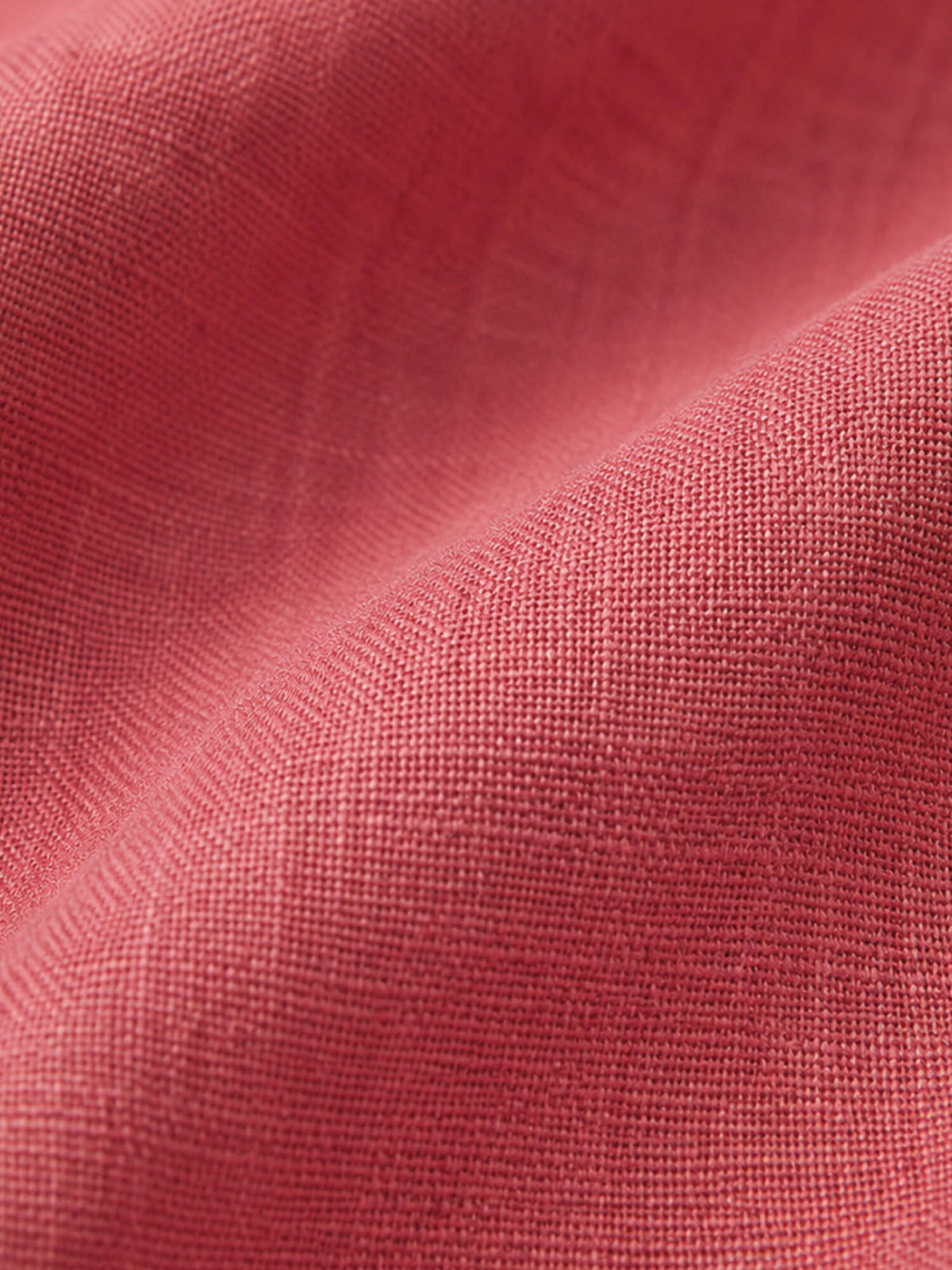 Terracotta Red Mandarin 100% Pure Linen