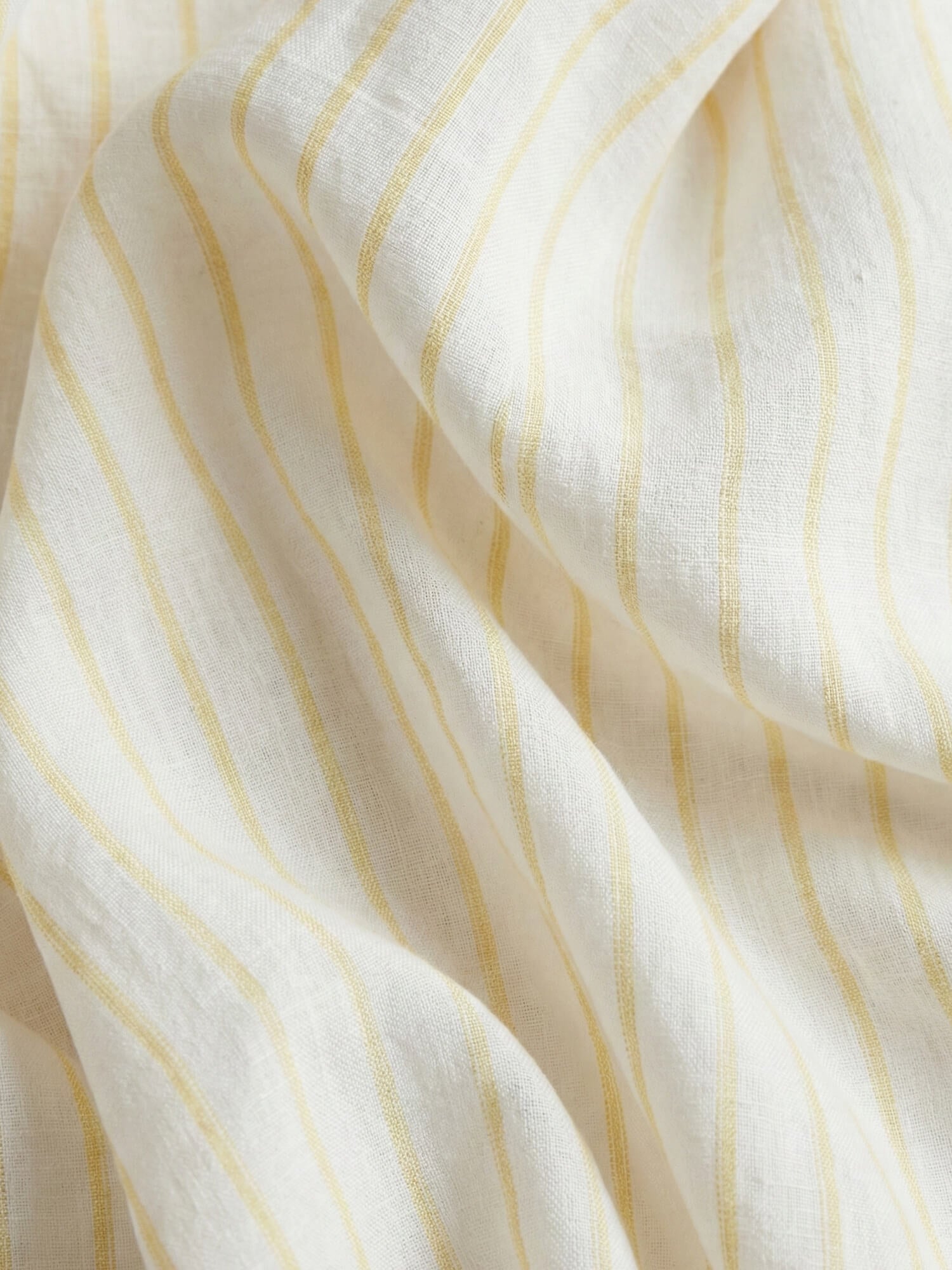 Ivory Gilded Luxe Striped 100% Pure Linen