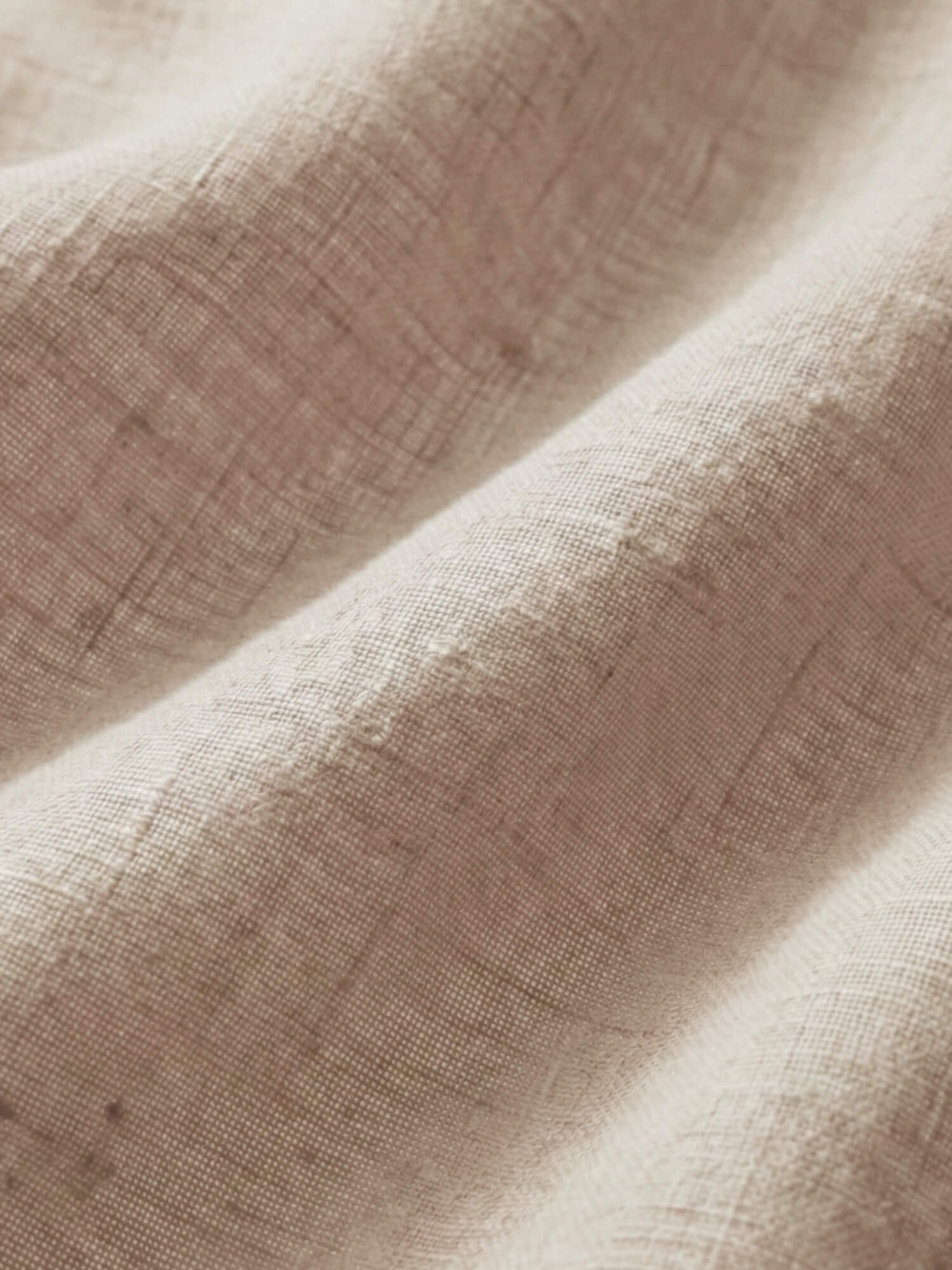 Beige 100% Pure Linen Classic Short Kurta