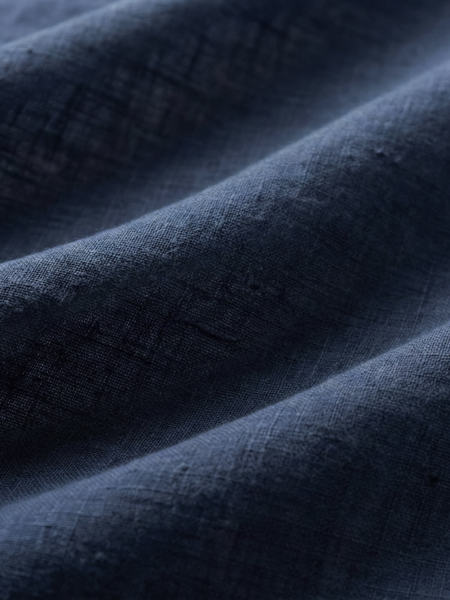 Navy 100% Pure Linen Classic Short Kurta