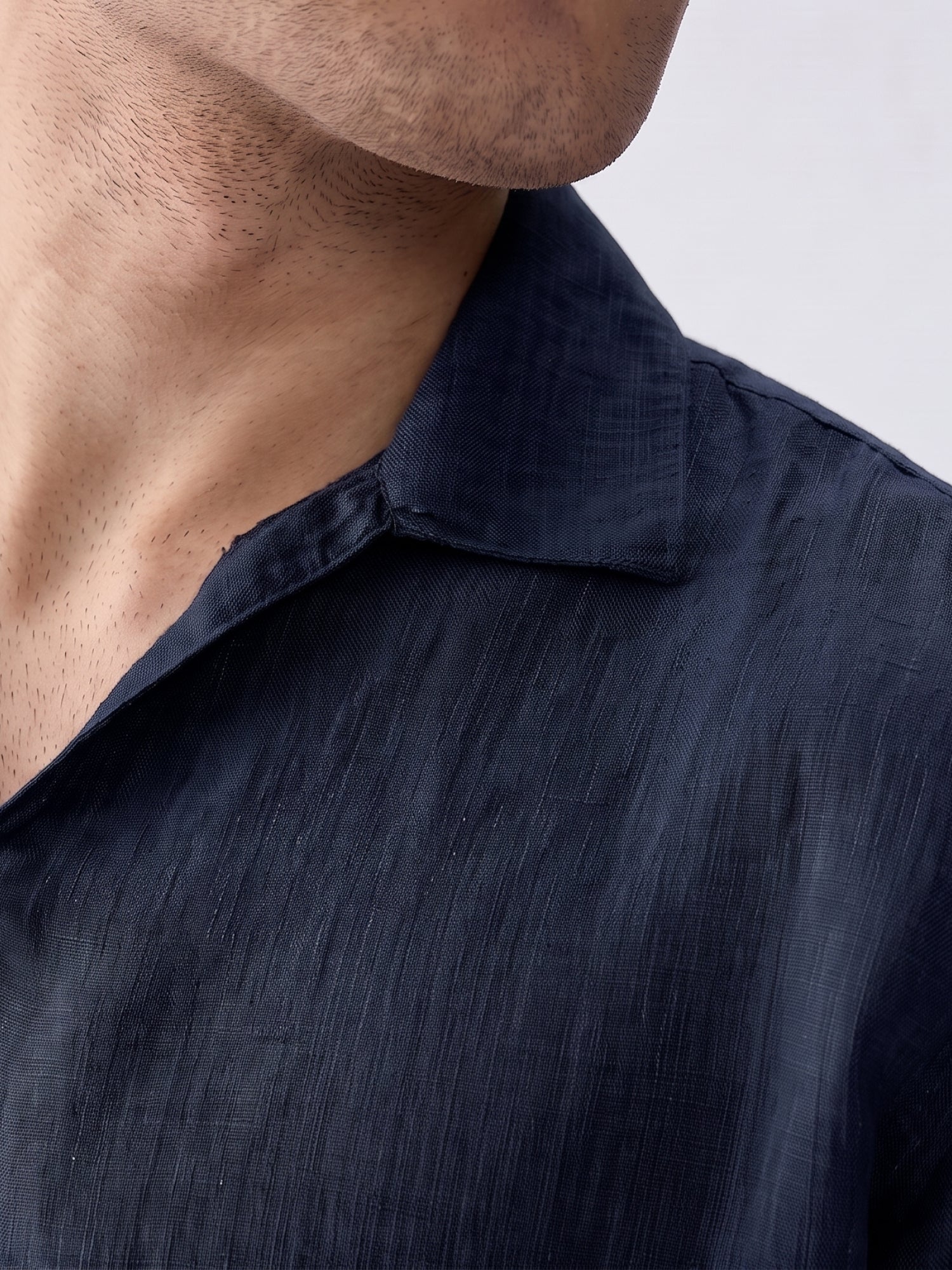 Navy Polo 100% Pure Linen
