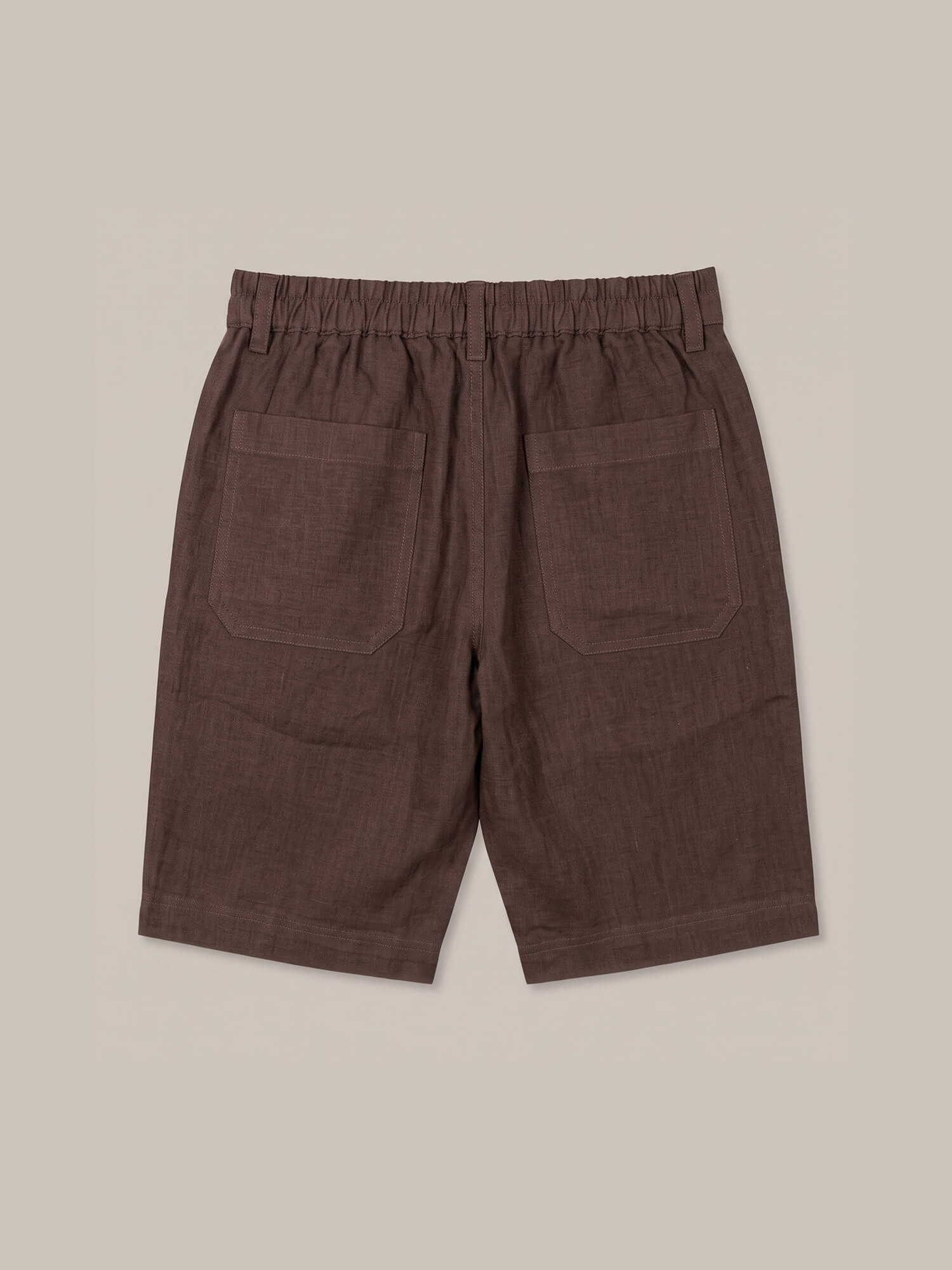 Cocoa Brown 100% Pure Linen Everyday Shorts
