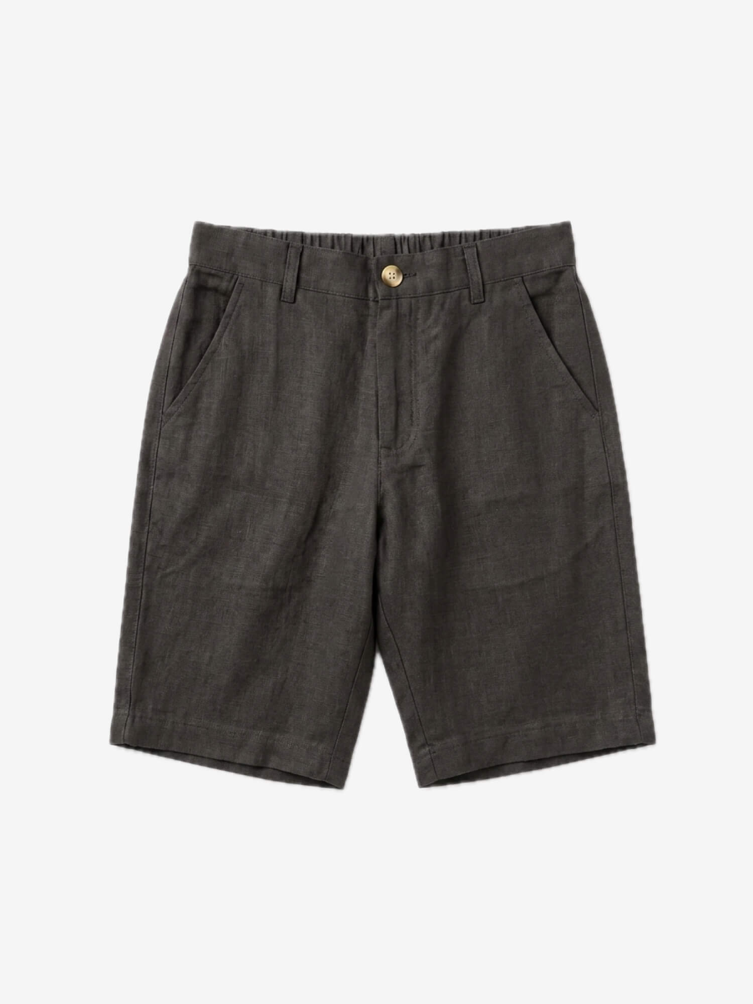 Charcoal Gray 100% Pure Linen Everyday Shorts