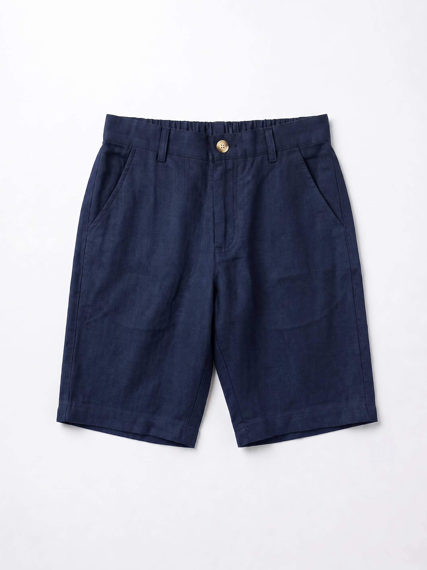 Navy 100% Pure Linen Everyday Shorts