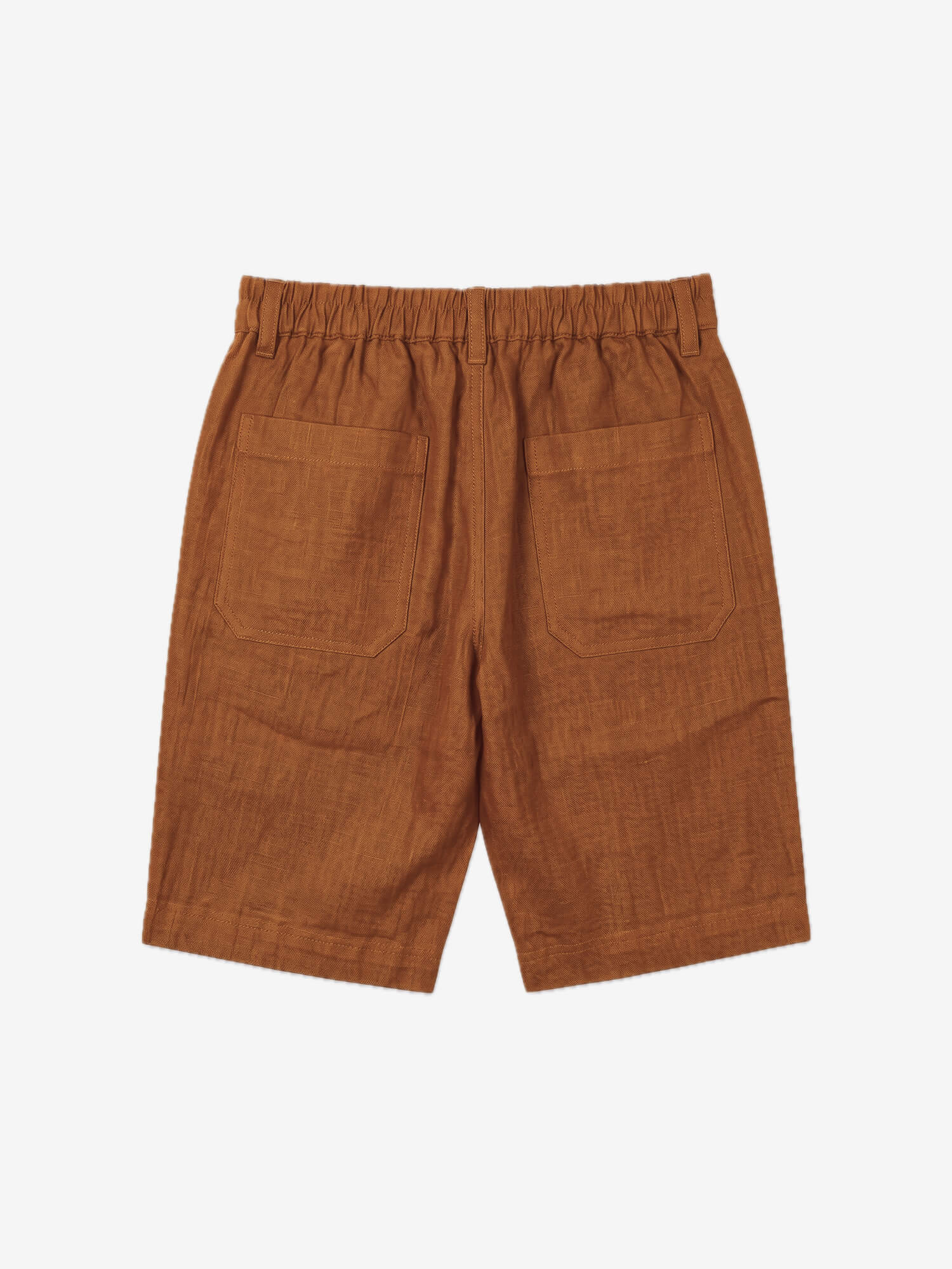 Amber Orange 100% Pure Linen Everyday Shorts